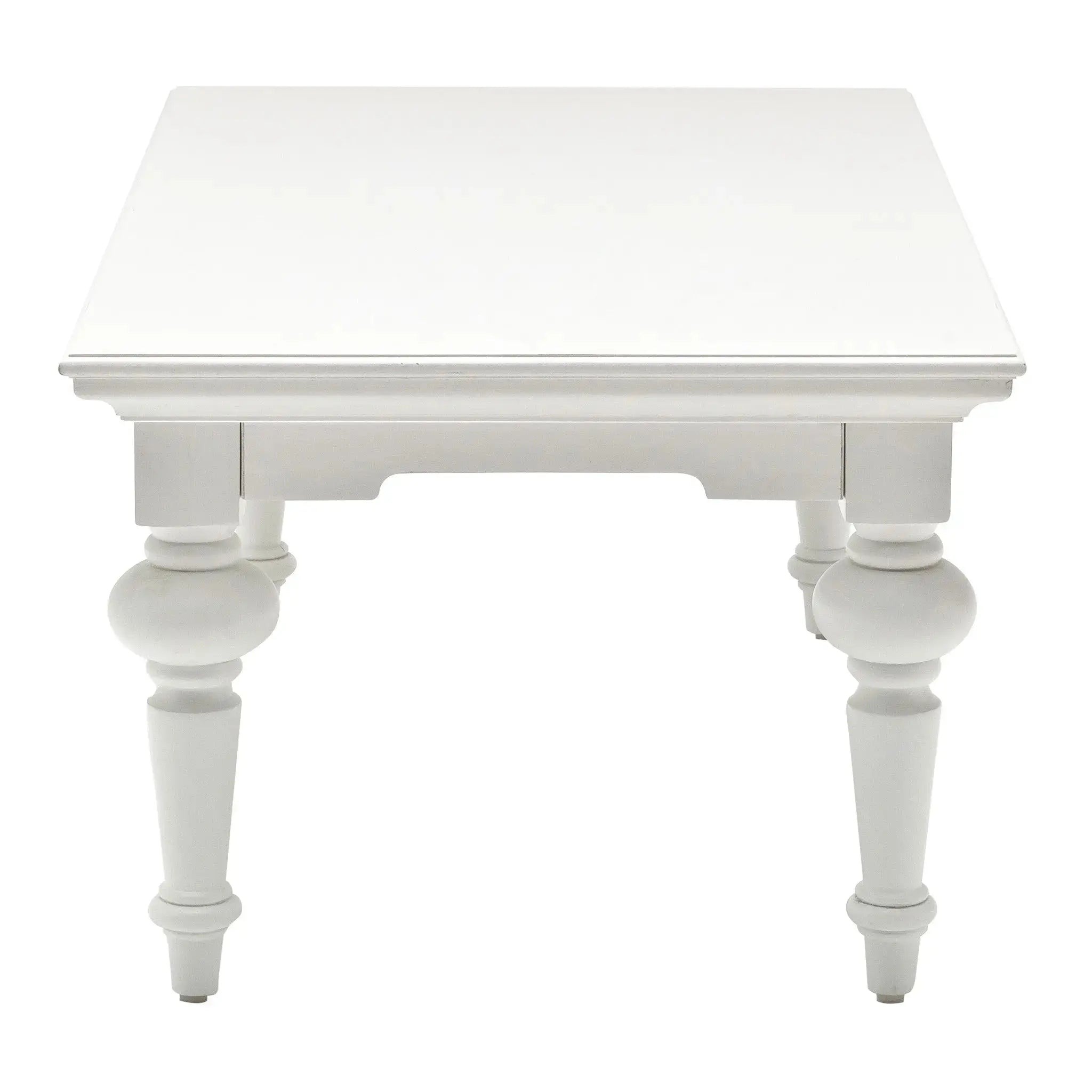 47" White Solid Wood Coffee Table Homeroots Living Room