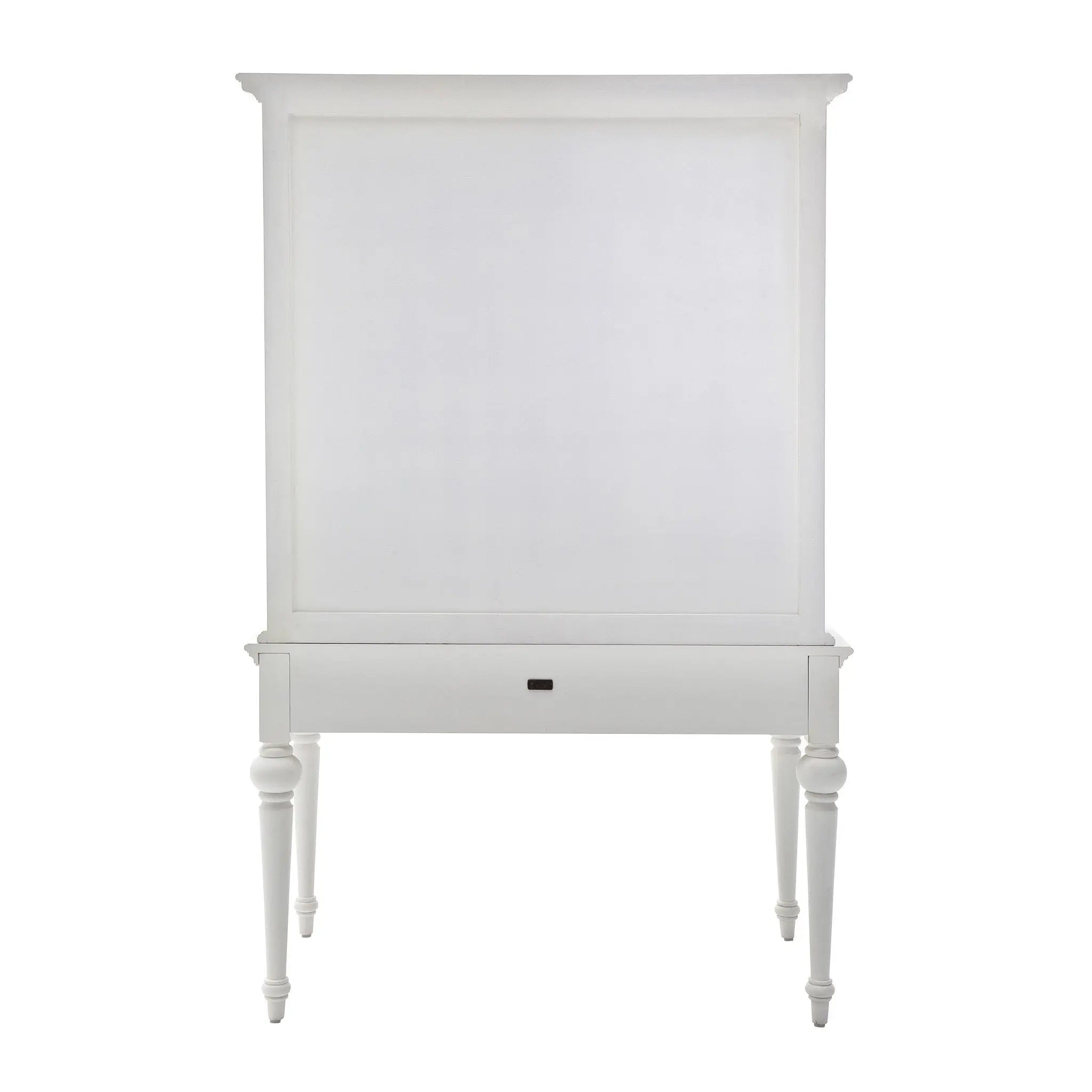 47" White Solid Wood Computer Desk With Hutch With Two Drawers Homeroots Office
