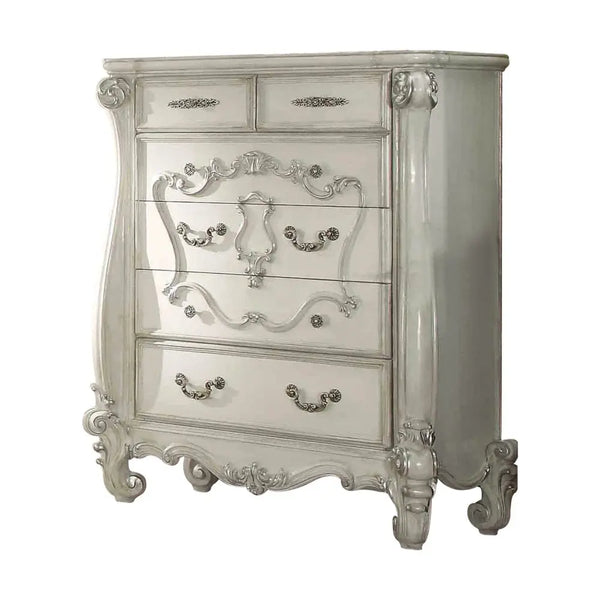47" White Solid Wood Standard Chest Homeroots Bed & Bath