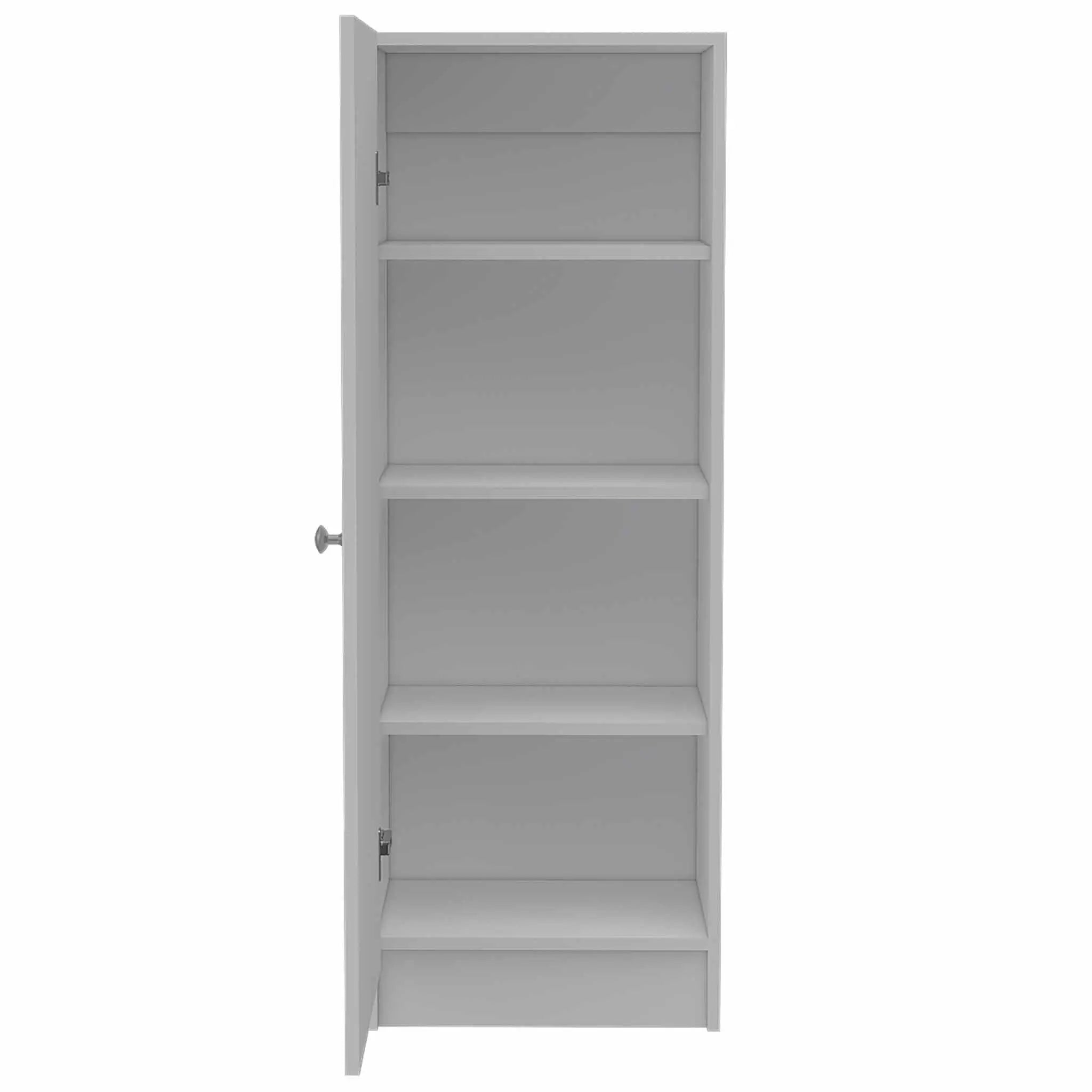 47" White Wood Pantry Or Storage Closet Homeroots Kitchen & Dining