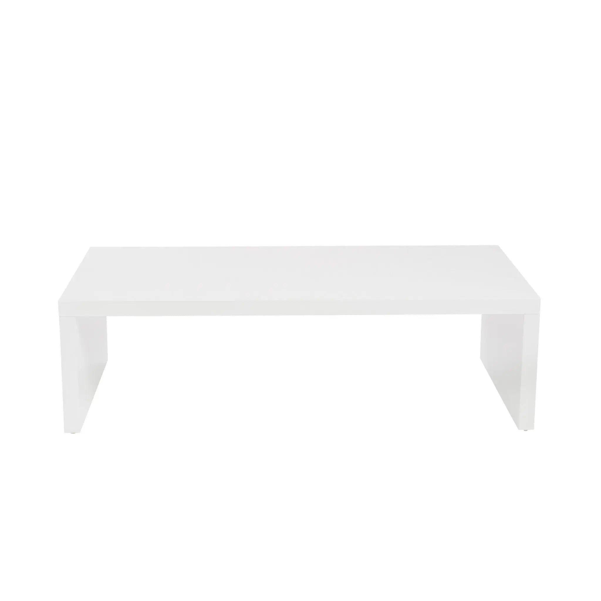 47" White Wood Sled Coffee Table Homeroots Living Room