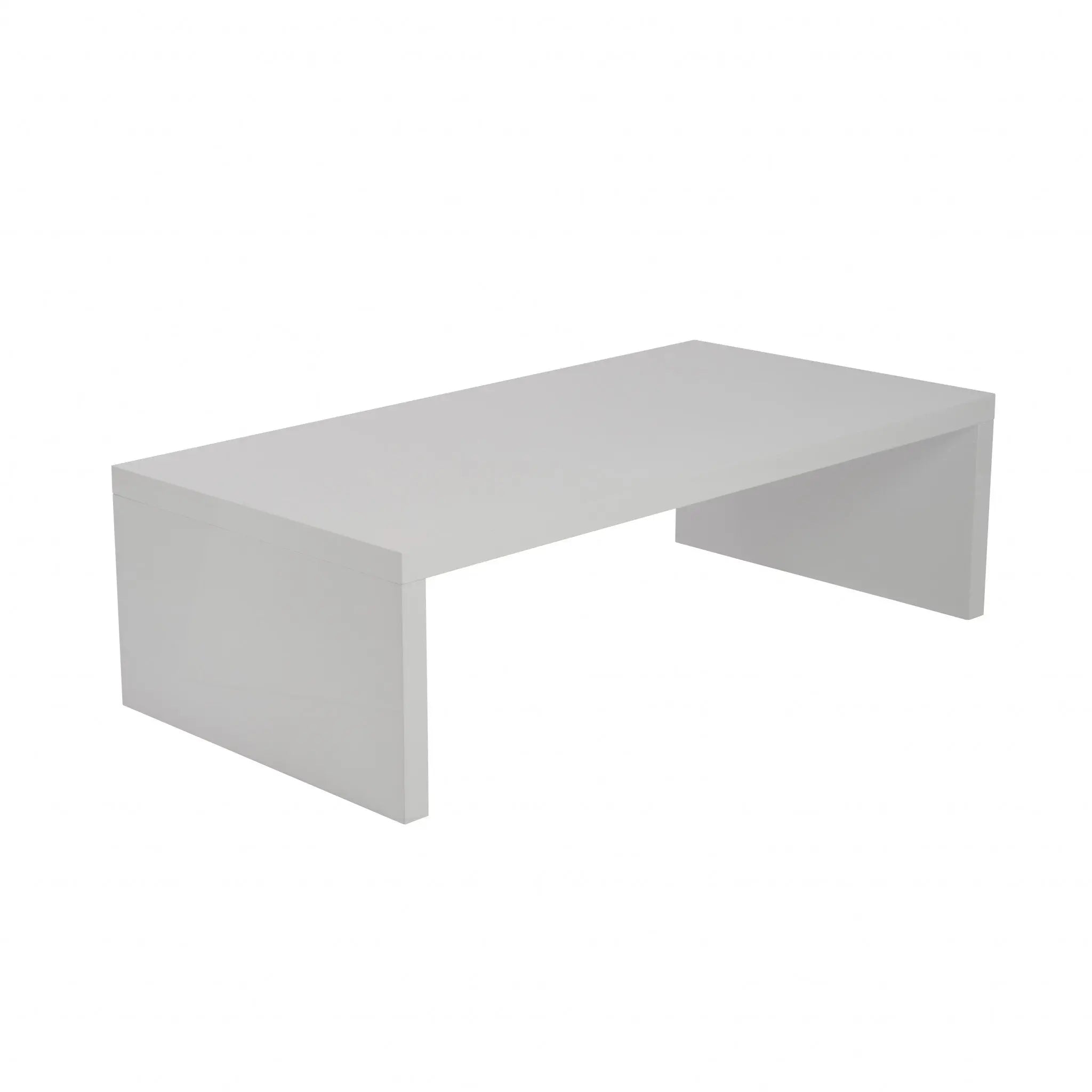 47" White Wood Sled Coffee Table Homeroots Living Room