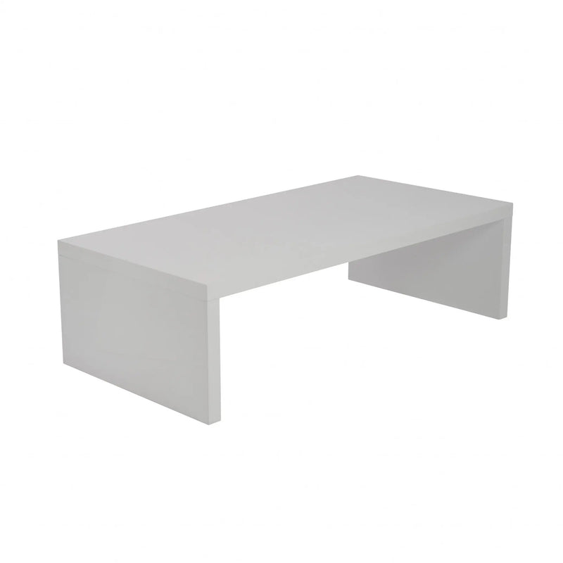 47" White Wood Sled Coffee Table Homeroots Living Room