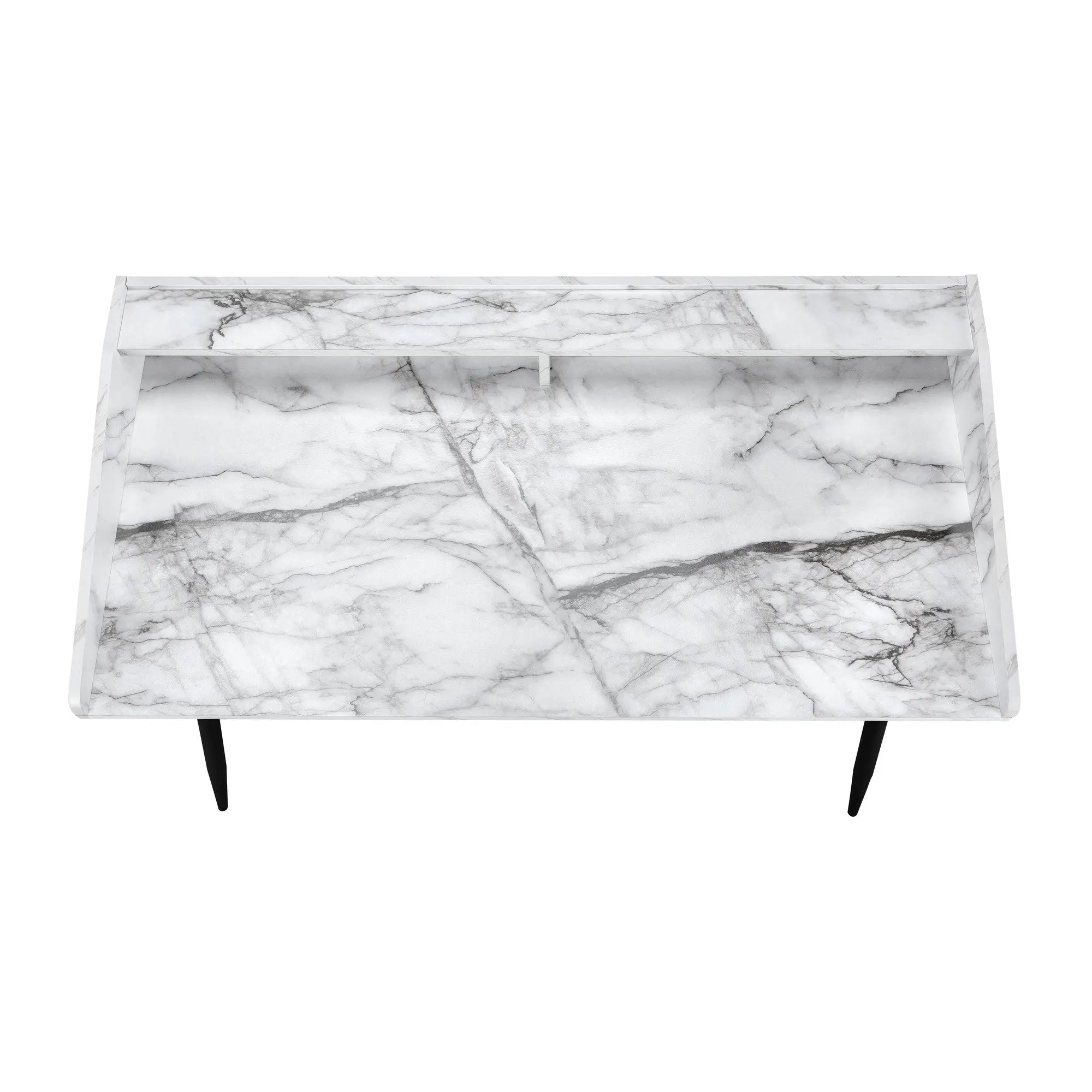 47" White and Black Wood and Iron Parsons Writing Desk Homeroots Office