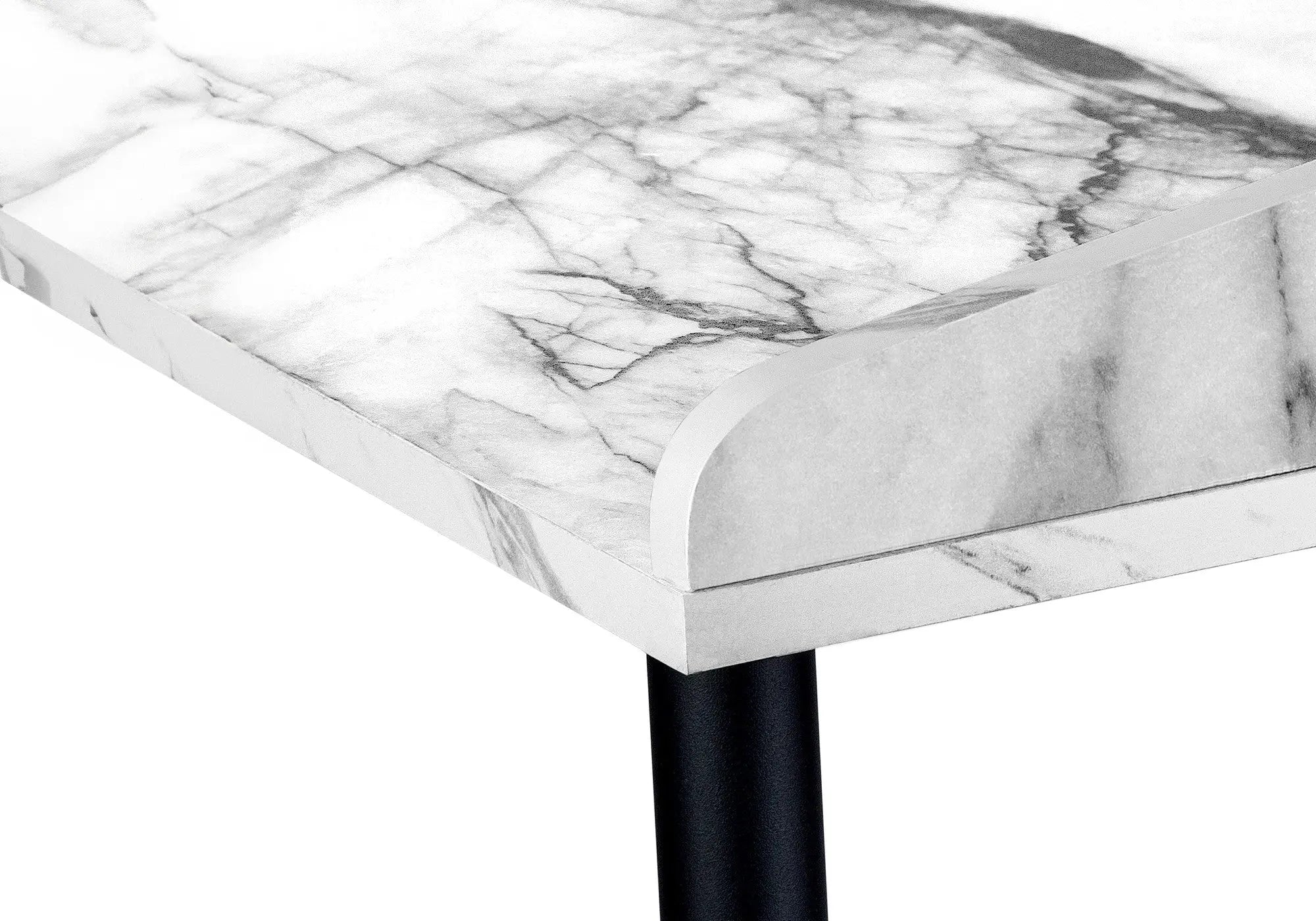 47" White and Black Wood and Iron Parsons Writing Desk Homeroots Office