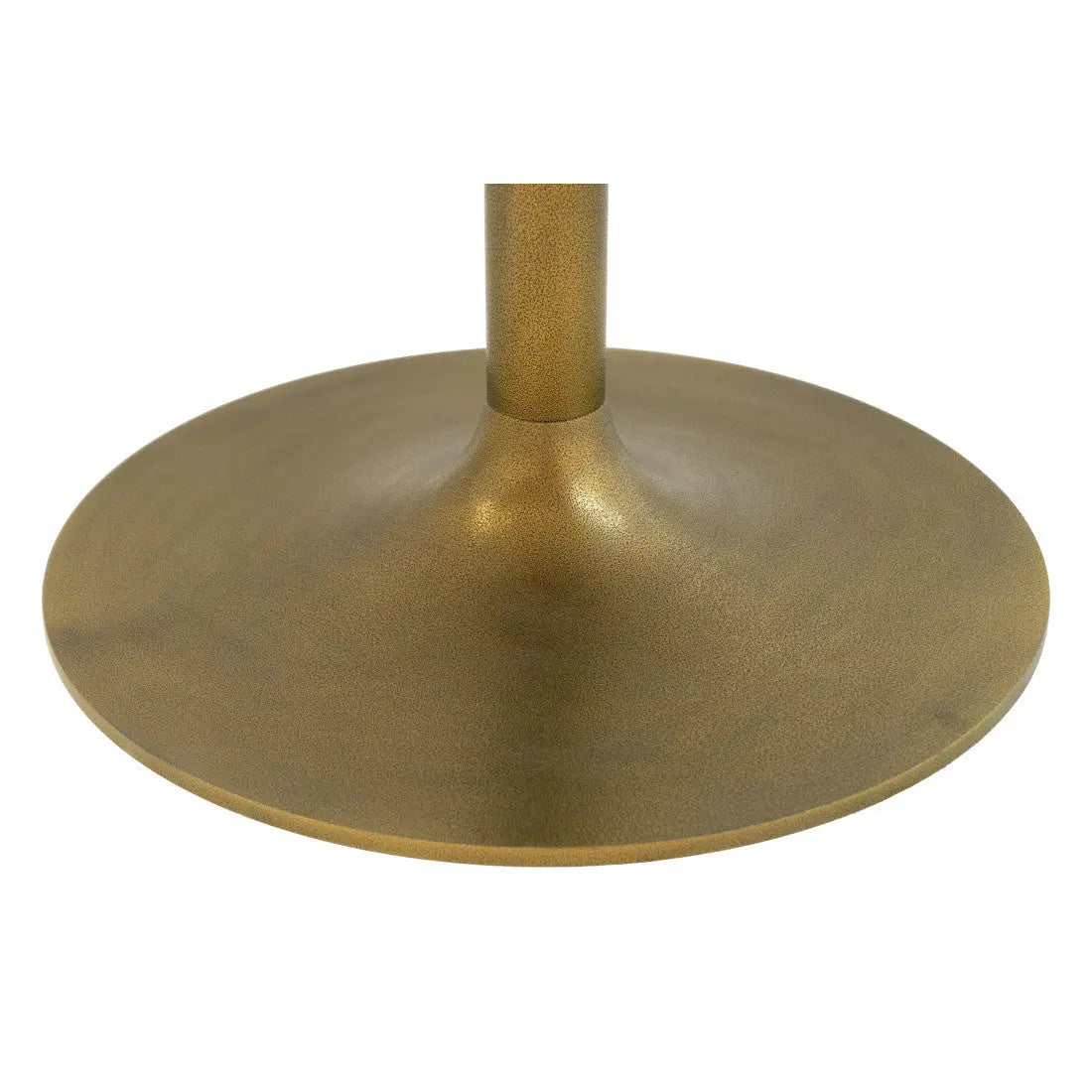 47" White and Gold Marble and Steel Pedestal Base Round Top Dining Table Homeroots Kitchen & Dining