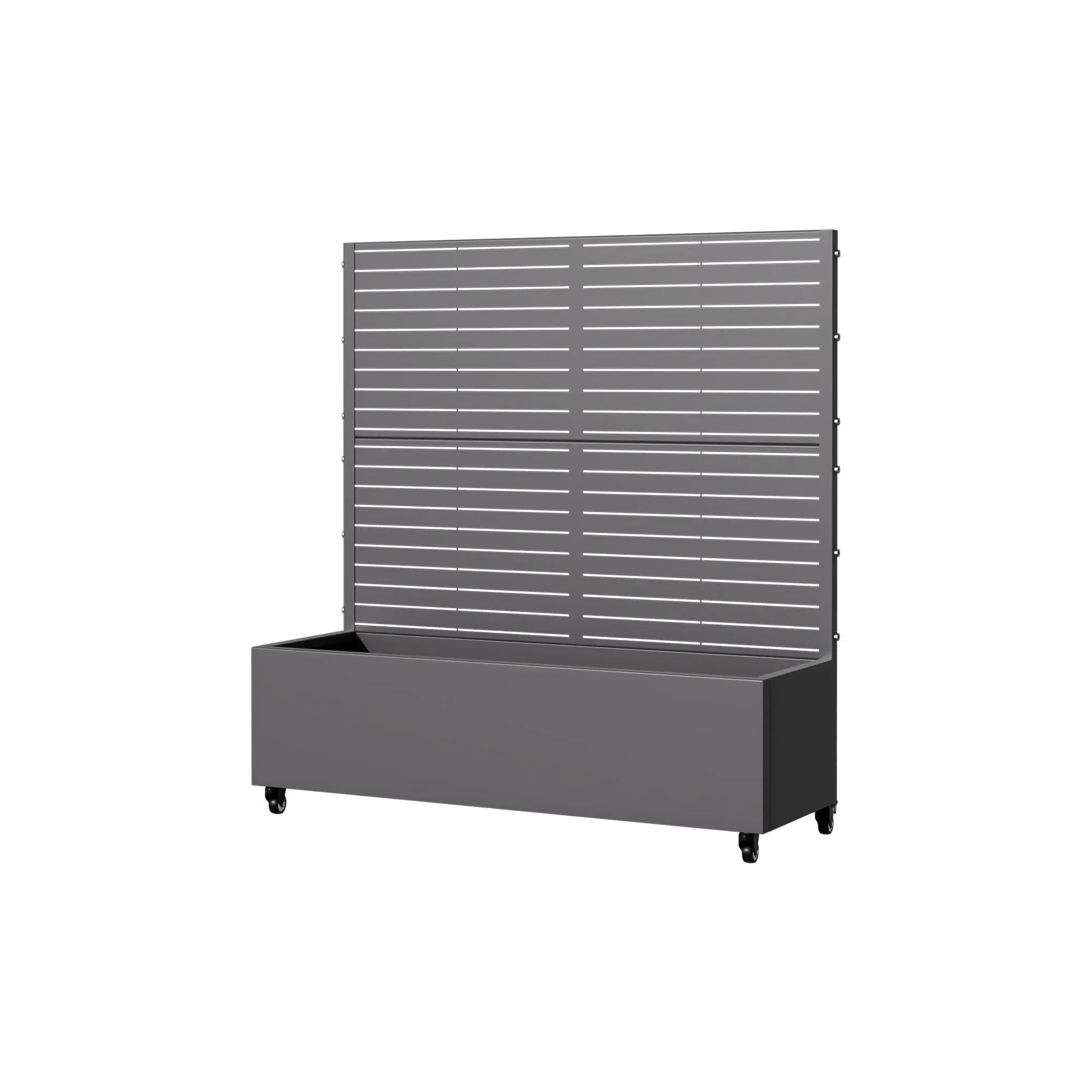47" X 47" Gray Metal Rectangular Planter Box Homeroots Outdoor