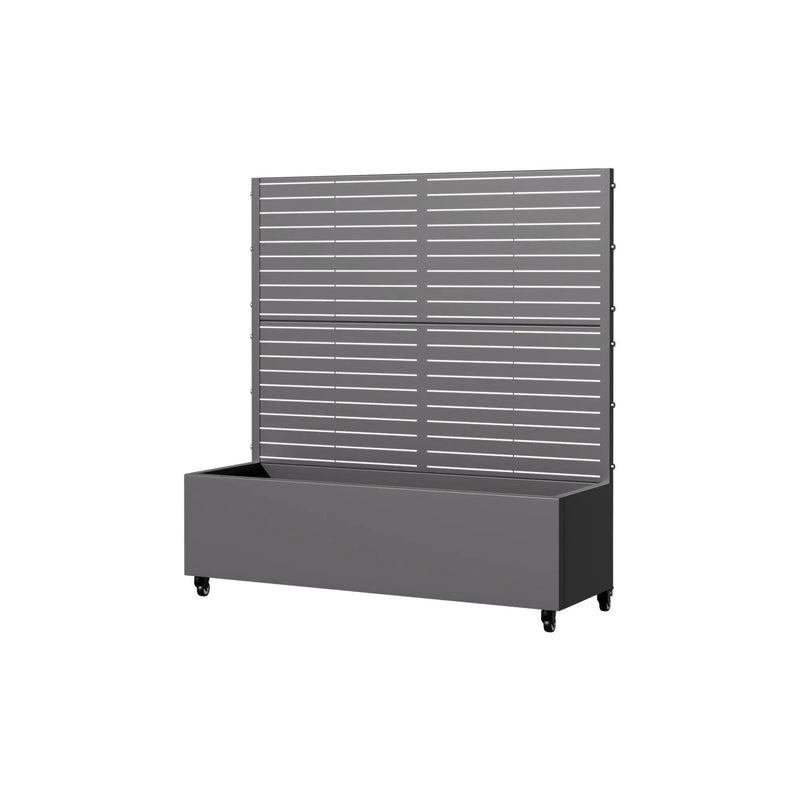 47" X 47" Gray Metal Rectangular Planter Box Homeroots Outdoor