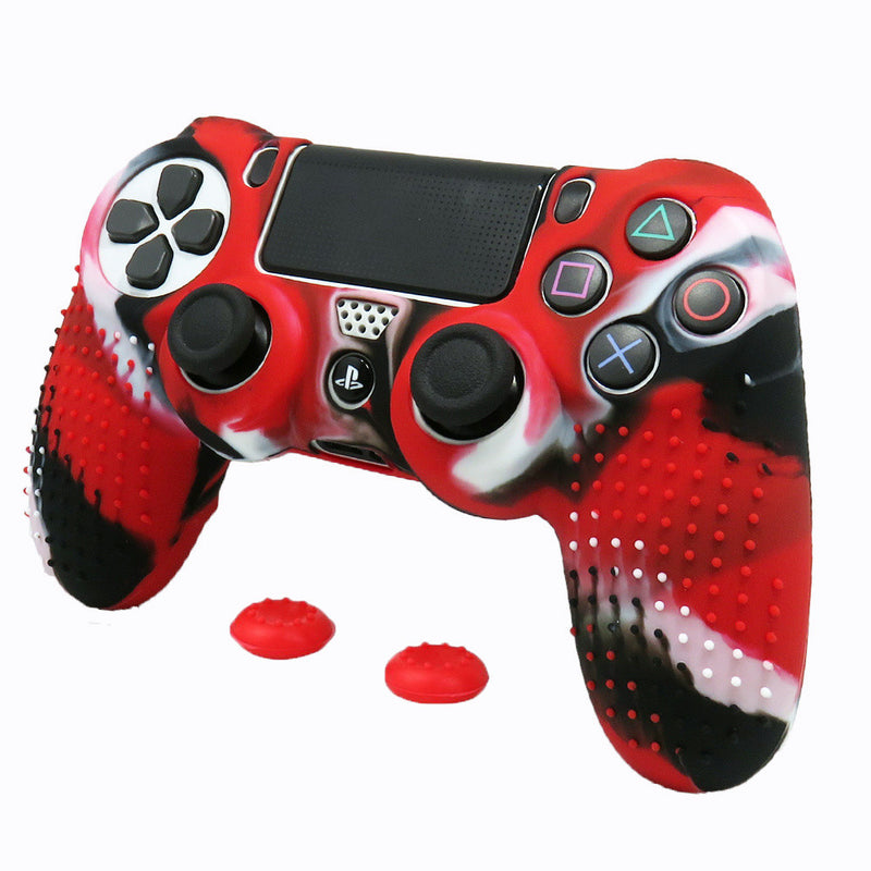PS4 Controller Gamepad Soft Silicone Gel Rubber Case Cover For SONY Playstation 4 Protection Case For PS4 Pro Slim Game pad Red Camo
