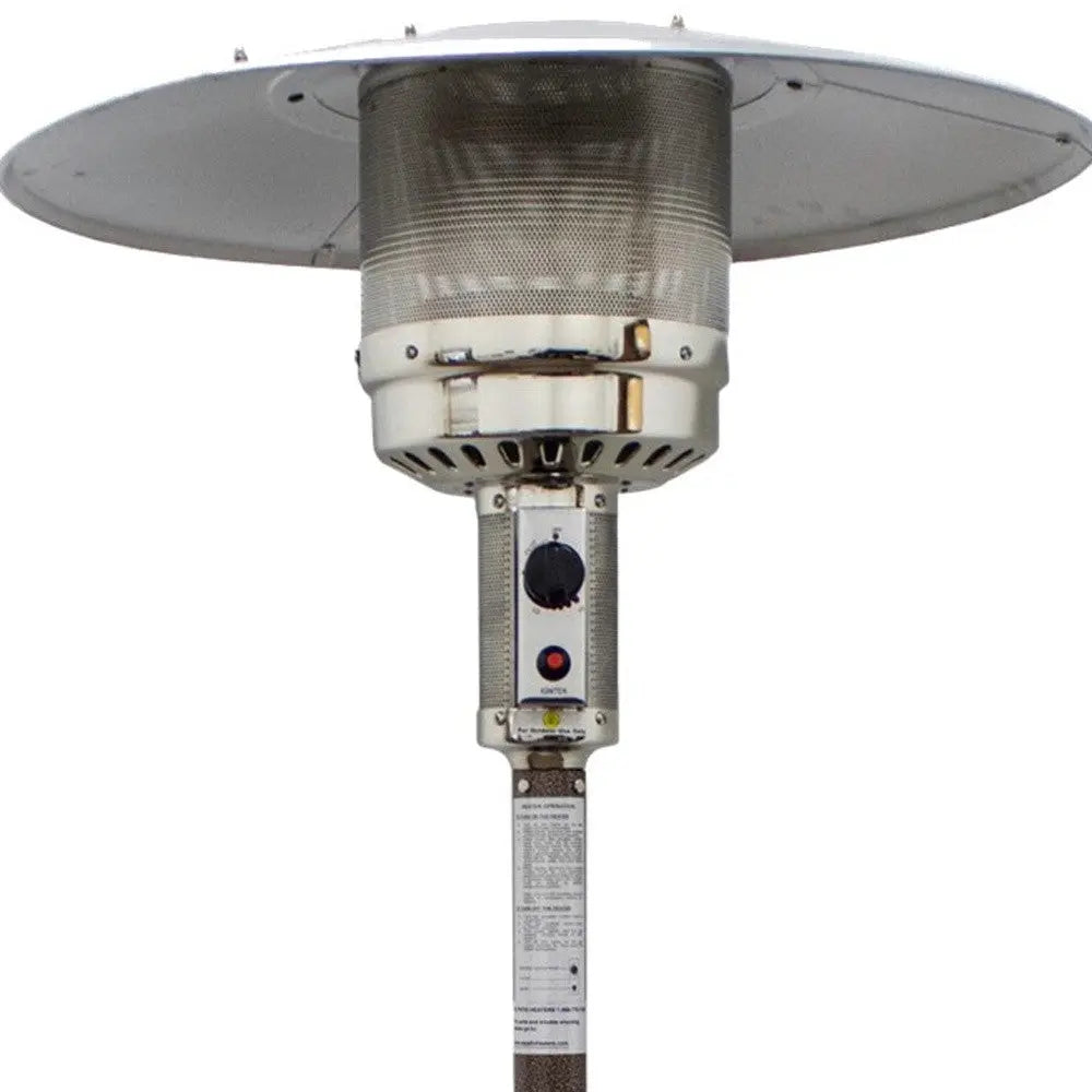 48000 BTU Bronze Steel Propane Cylindrical Pole Standing Patio Heater Homeroots Outdoor