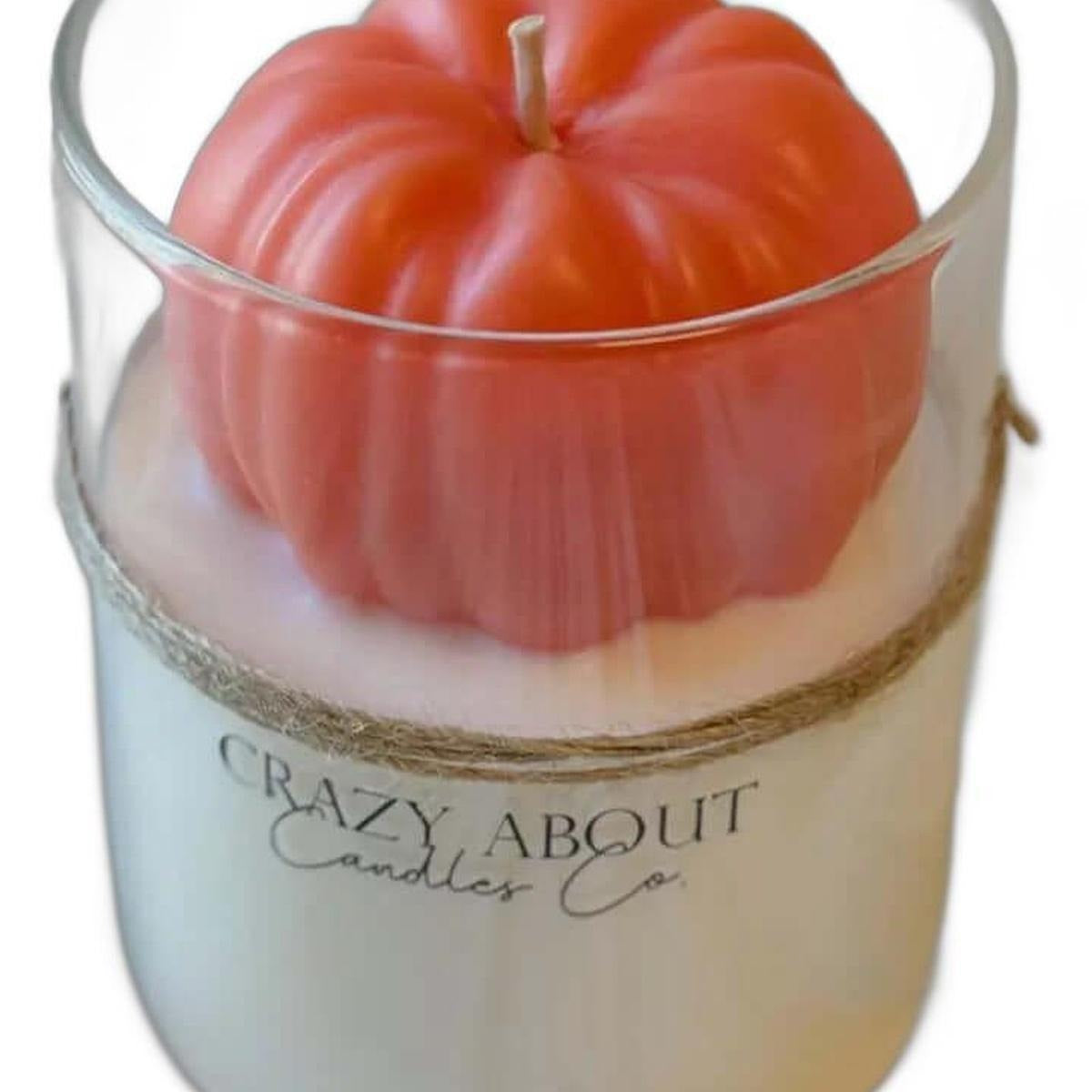 3" Pink Autumn Harvest Scented Mini Pumpkin Candle In Clear Glass Jar - Home & Garden