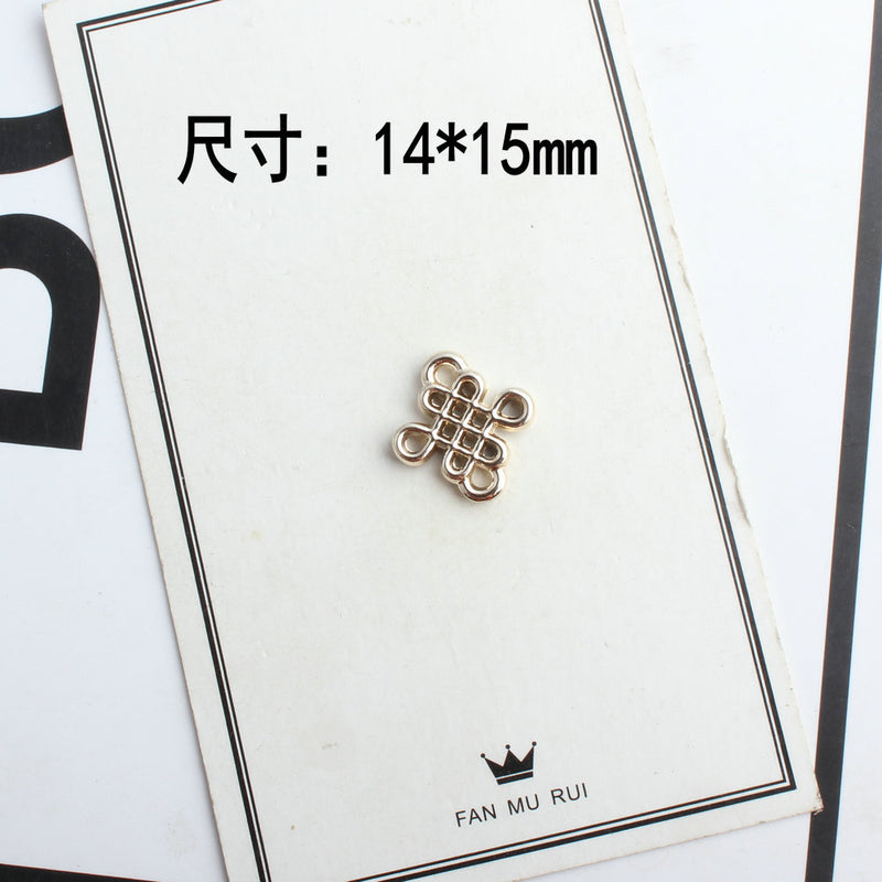 DIY enamel Double happiness Chinese knot charms for Earrings Necklace Pendant handmade jewelry making jewellery material 4