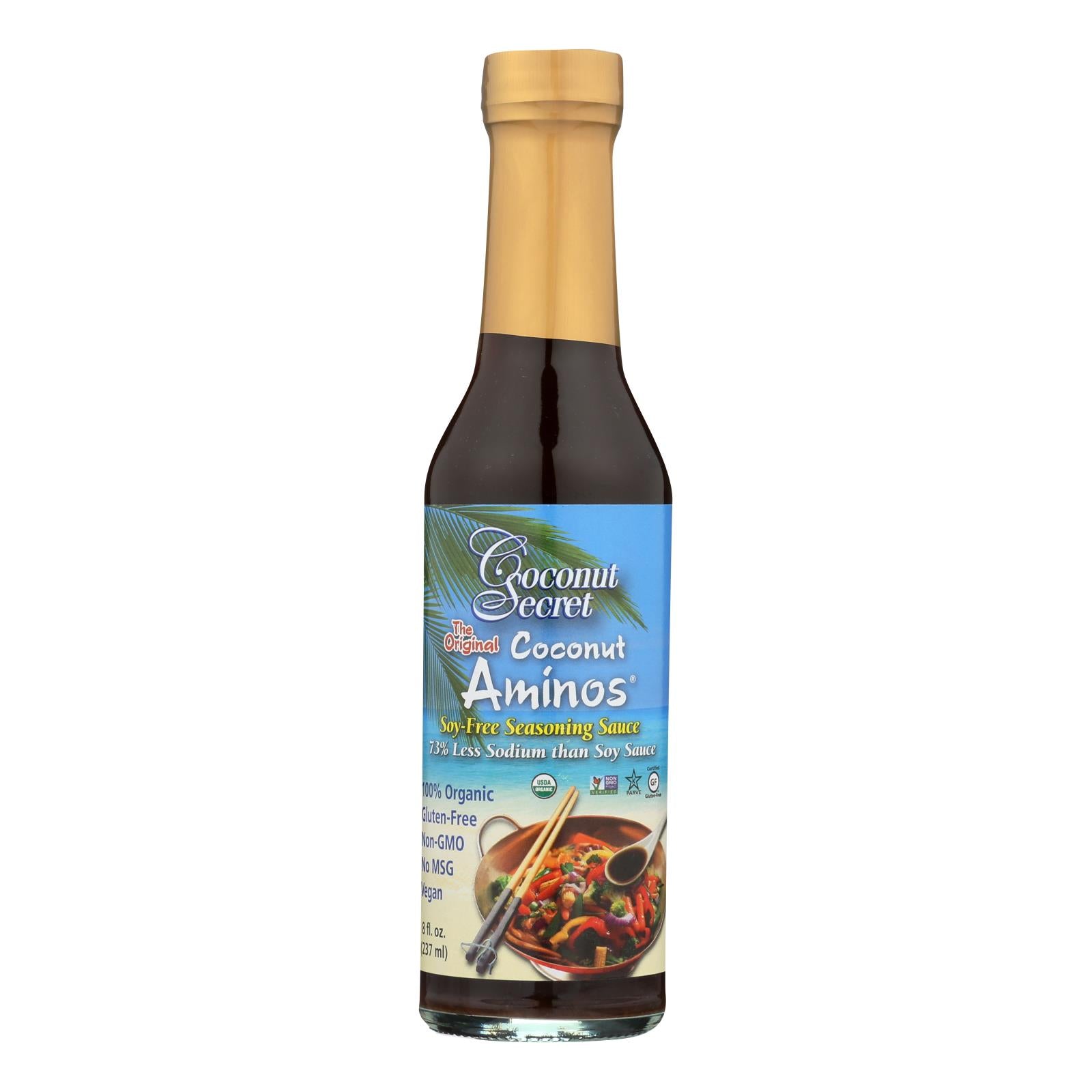 Coconut Secret - Organic Raw Aminos - Coconut - Case Of 12 - 8 Fl Oz. - GreatEagleInc