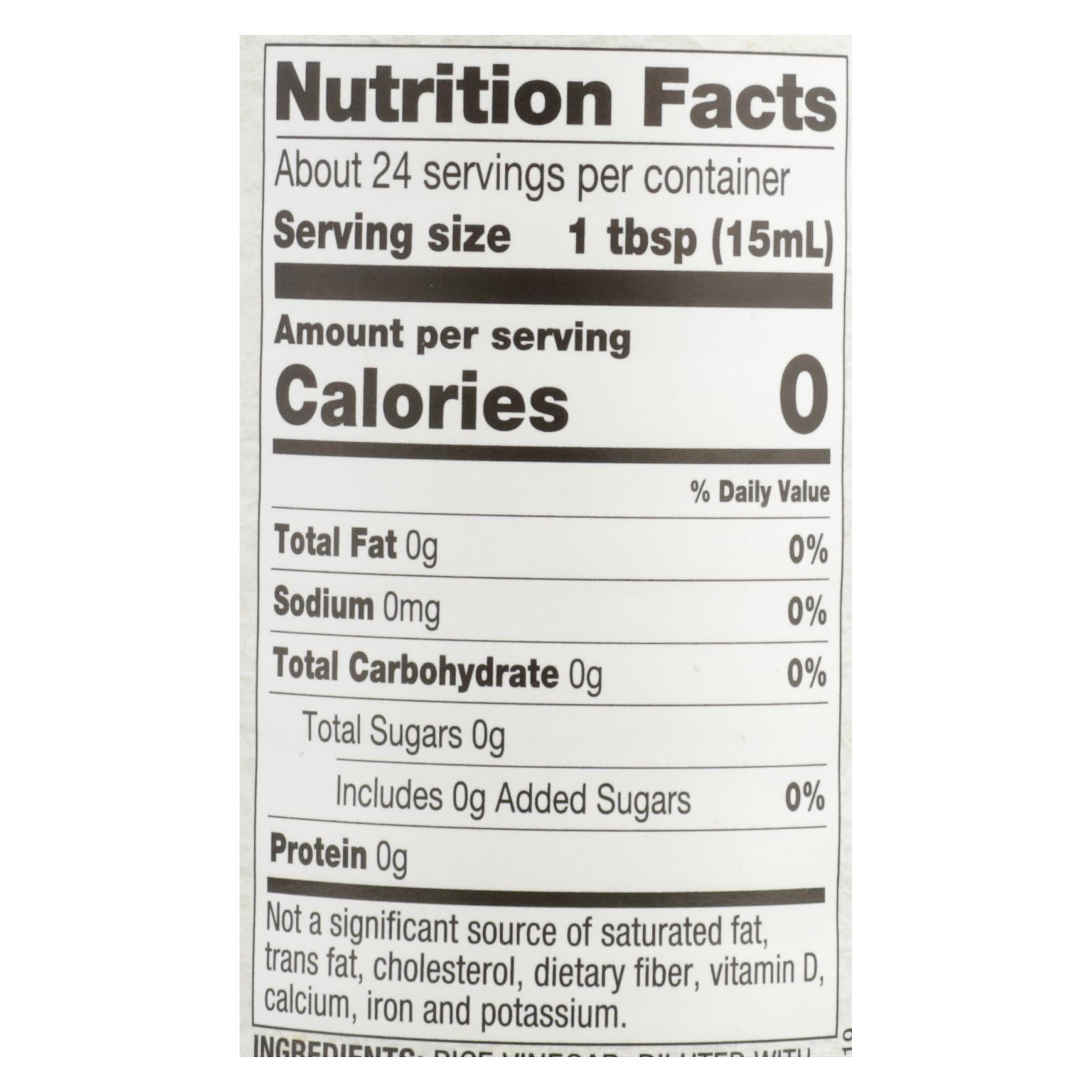 Nakano Rice Vinegar - Vinegar - Case Of 6 - 12 Fl Oz. - GreatEagleInc