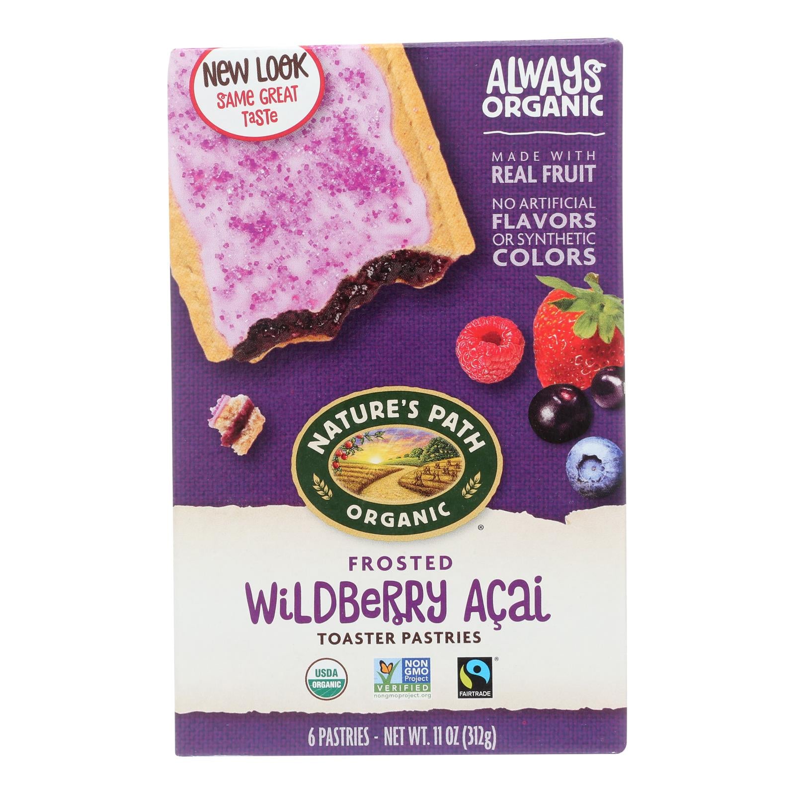 Nature's Path Organic Frosted Toaster Pastries - Wildberry Acai - Case Of 12 - 11 Oz. - GreatEagleInc