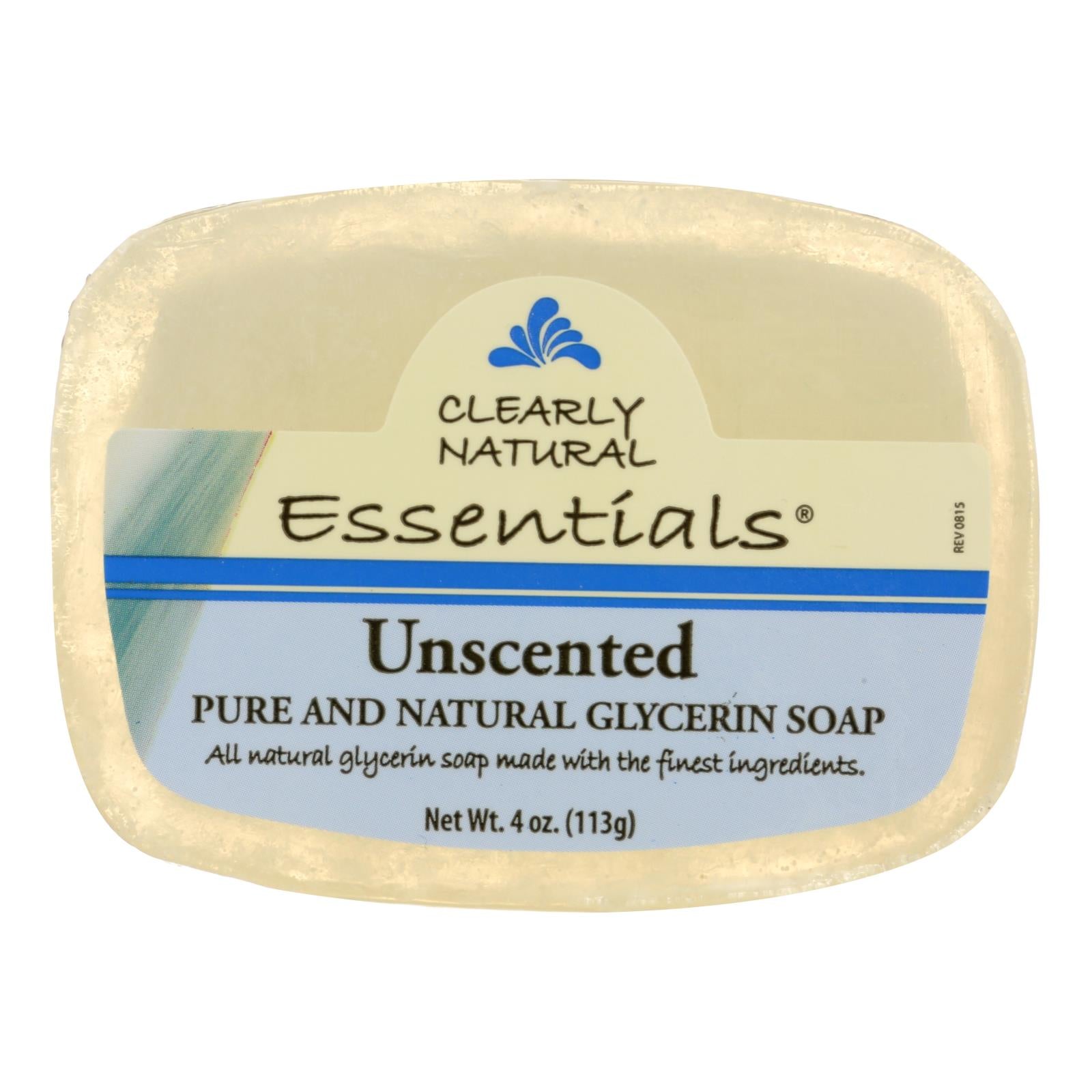Clearly Natural Glycerine Bar Soap Unscented - 4 Oz - GreatEagleInc