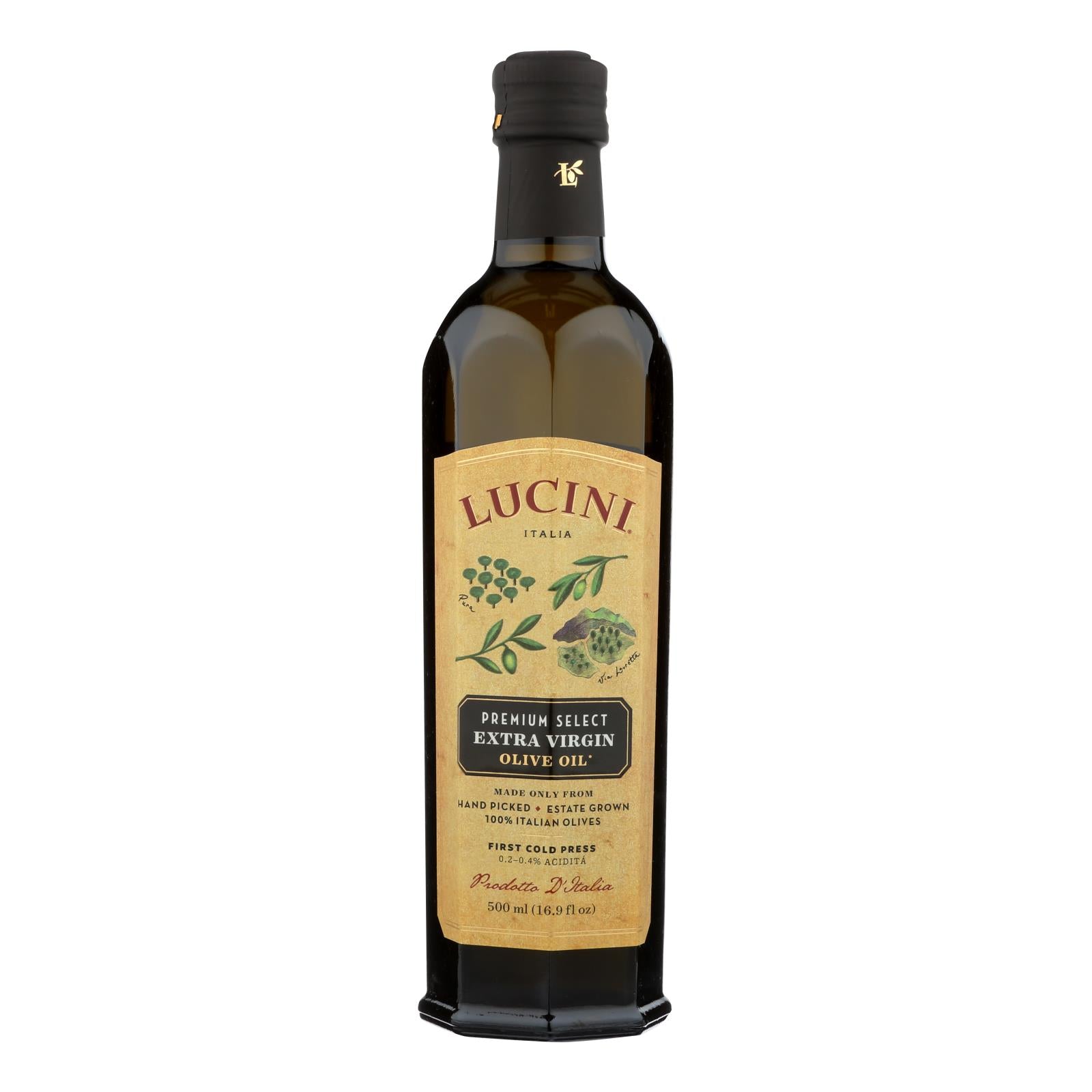 Lucini Italia Premium Select Extra Virgin Olive Oil - Case Of 6 - 17 Fl Oz. - GreatEagleInc
