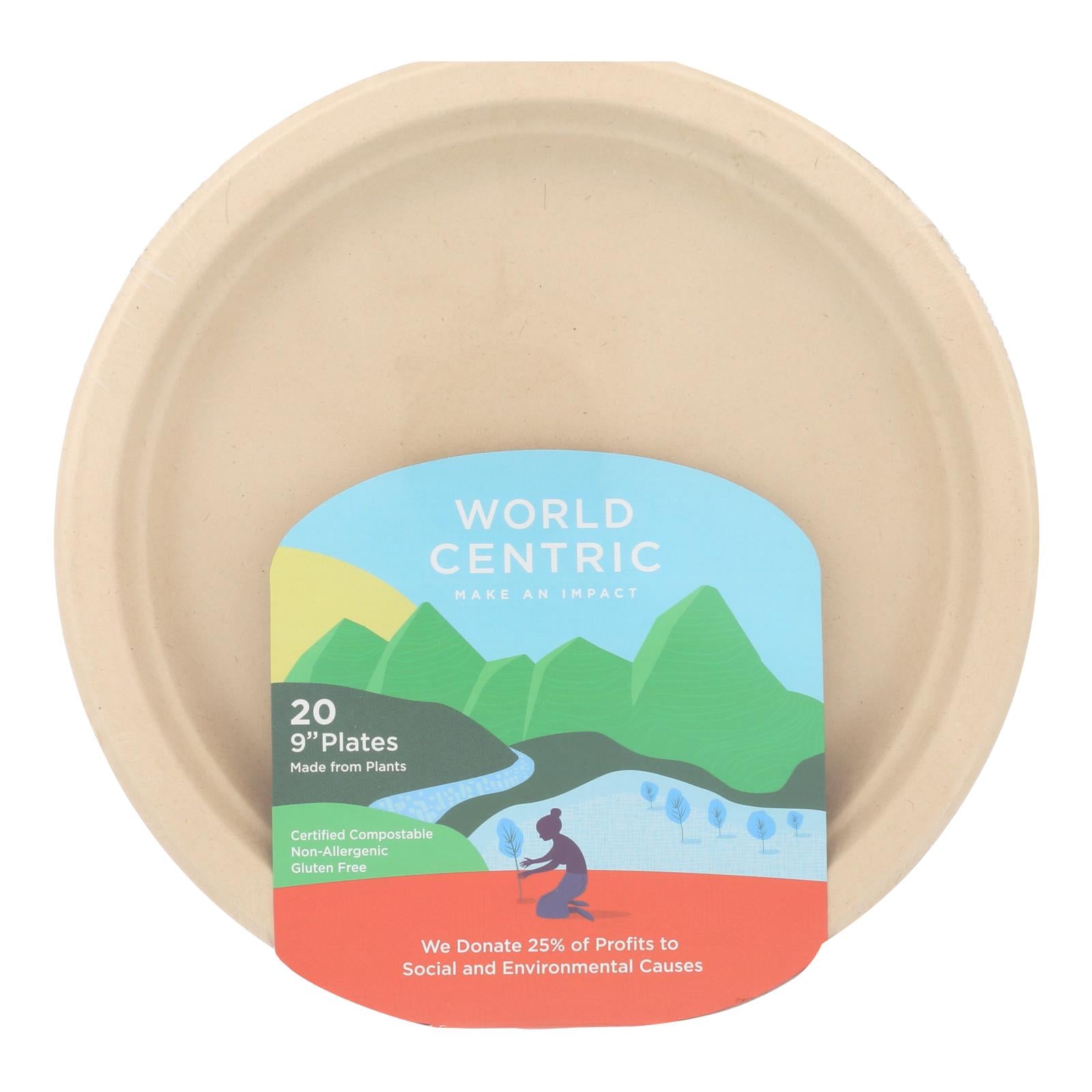 World Centric Fiber Plate - Case Of 12 - 20 Count - GreatEagleInc