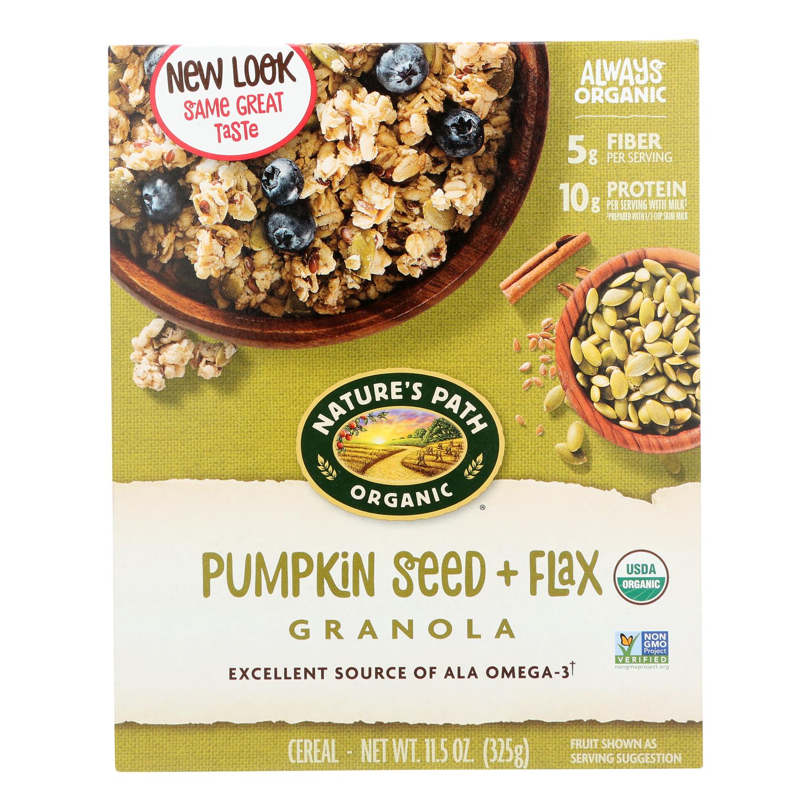 Nature's Path Organic Flax Plus Granola - Pumpkin - Case Of 12 - 11.5 Oz. - GreatEagleInc
