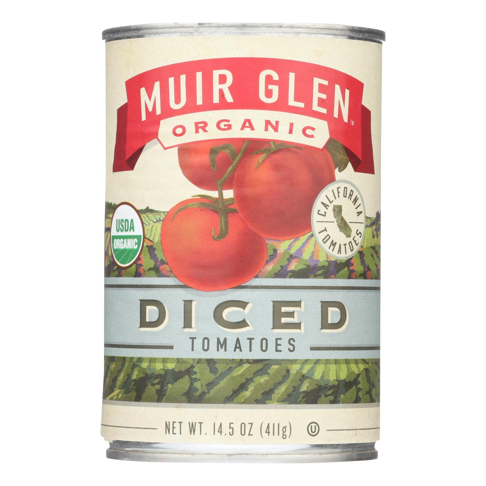 Muir Glen Organic Tomatoes Diced - Tomatoes - Case Of 12 - 14.5 Oz. - GreatEagleInc