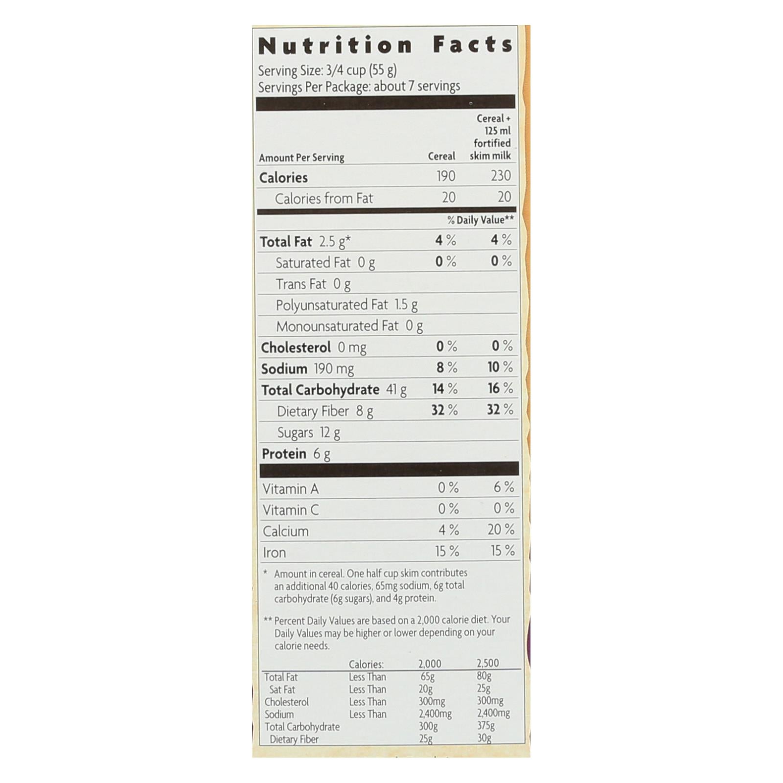 Nature's Path Organic Flax Plus Raisin Bran Cereal - Case Of 12 - 14 Oz. - GreatEagleInc