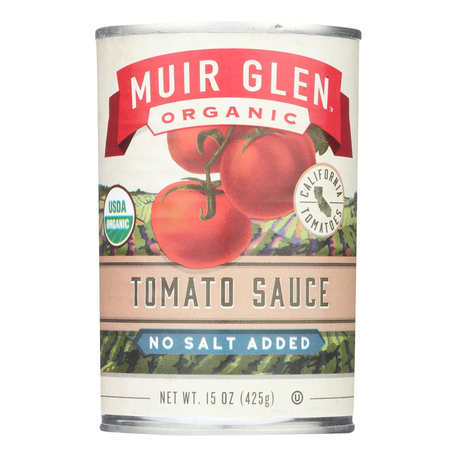 Muir Glen Tomato Sauce No Salt Added - Tomato - Case Of 12 - 15 Fl Oz. - GreatEagleInc