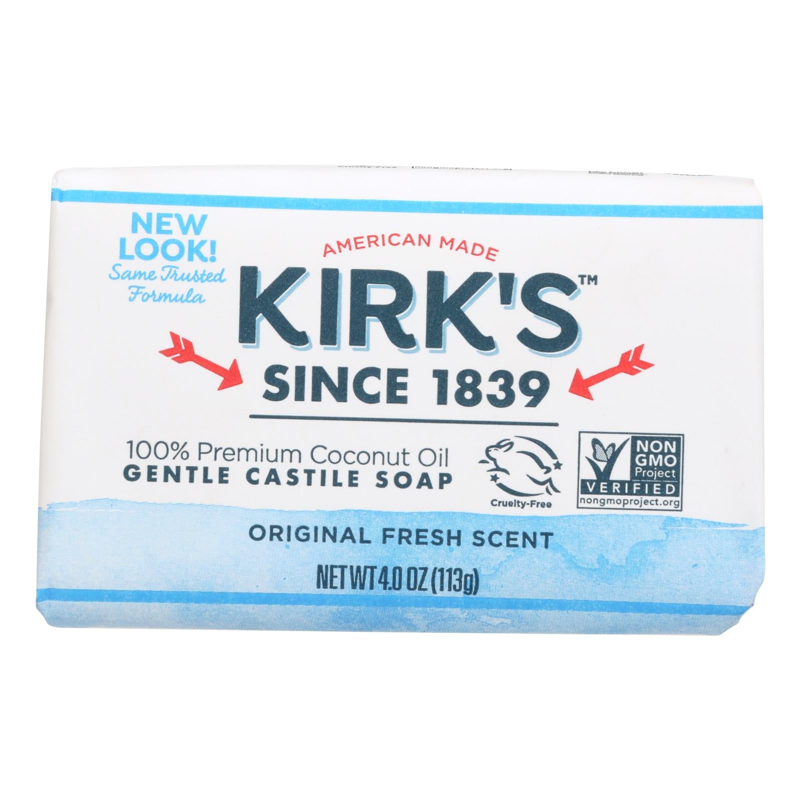 Kirk's Natural Original Castile Soap - 4 Oz - GreatEagleInc
