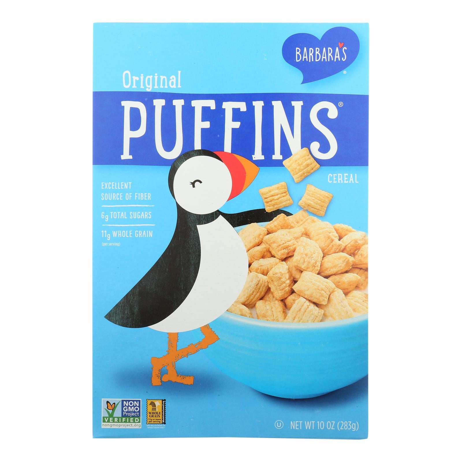 Barbara's Bakery - Puffins Cereal - Original - Case Of 12 - 10 Oz. - GreatEagleInc