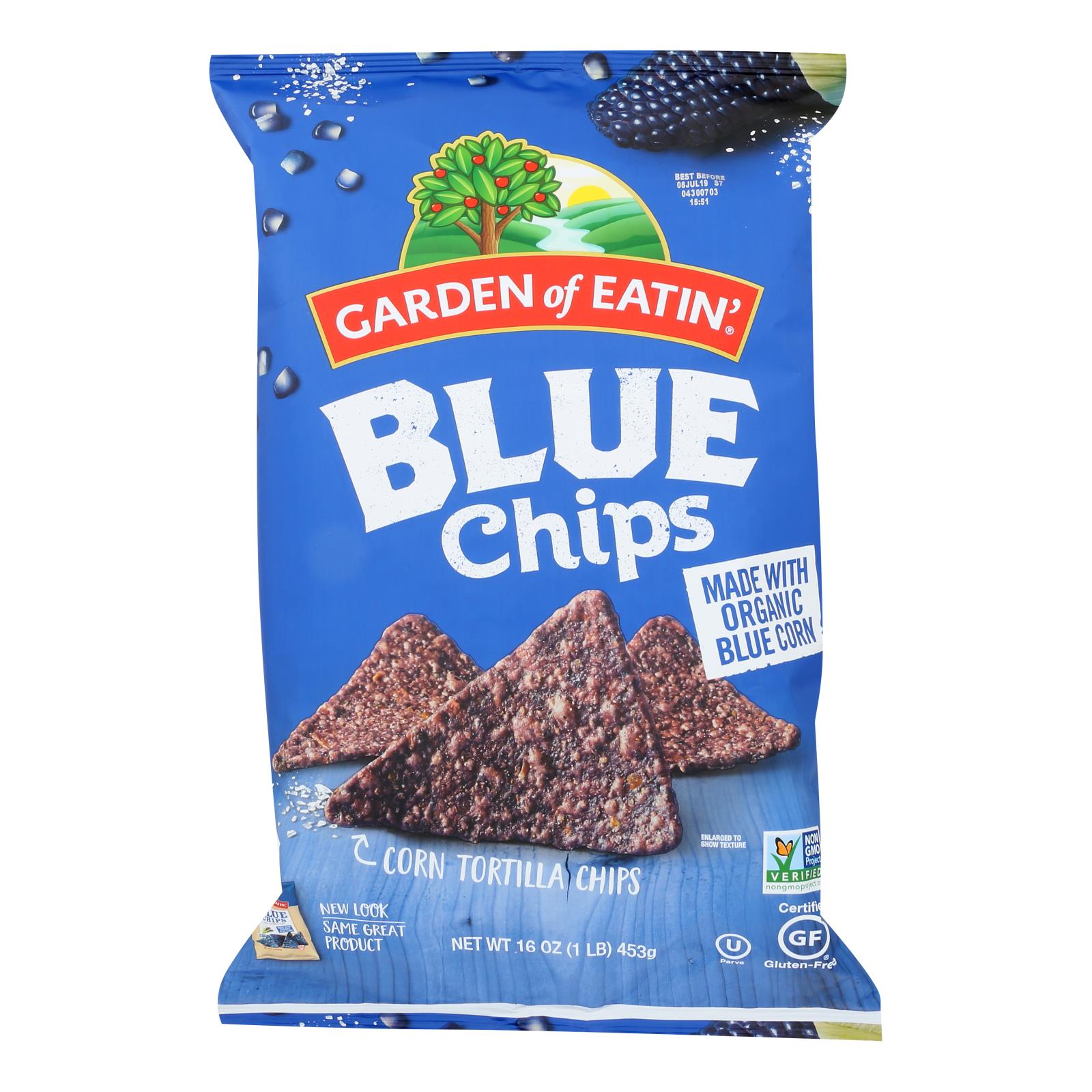Garden Of Eatin' Blue Corn Tortilla Chips - Blue Corn - Case Of 12 - 16 Oz. - GreatEagleInc