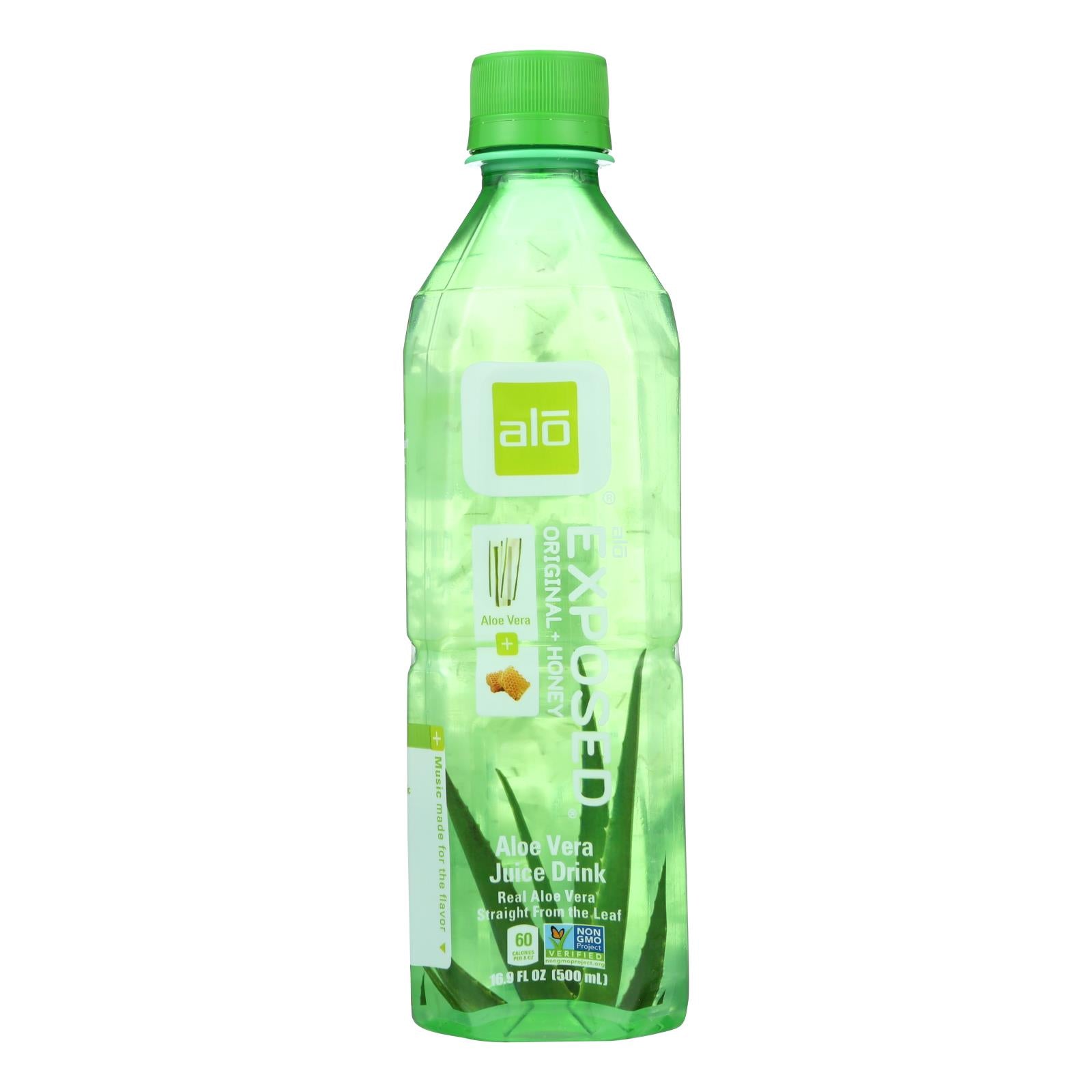 Alo Original Exposed Aloe Vera Juice Drink -  Original And Honey - Case Of 12 - 16.9 Fl Oz. - GreatEagleInc