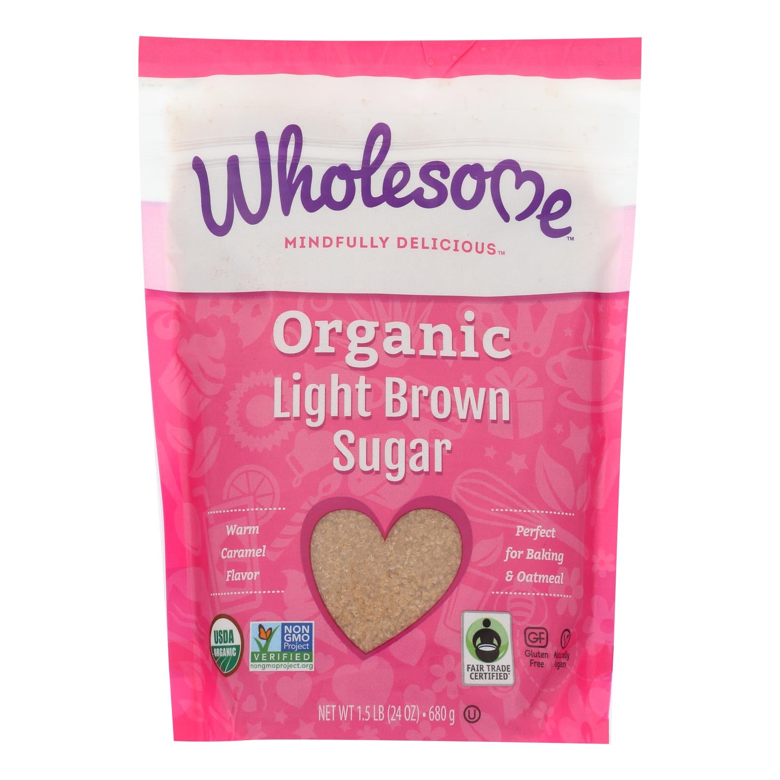 Wholesome Sweeteners Sugar - Organic - Light Brown - 24 Oz - Case Of 6 - GreatEagleInc