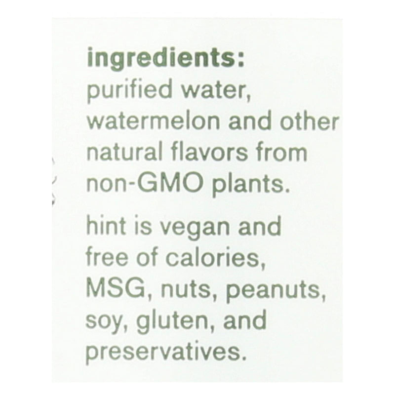 Hint Watermelon Water - Watermelon - Case Of 12 - 16 Fl Oz. - GreatEagleInc