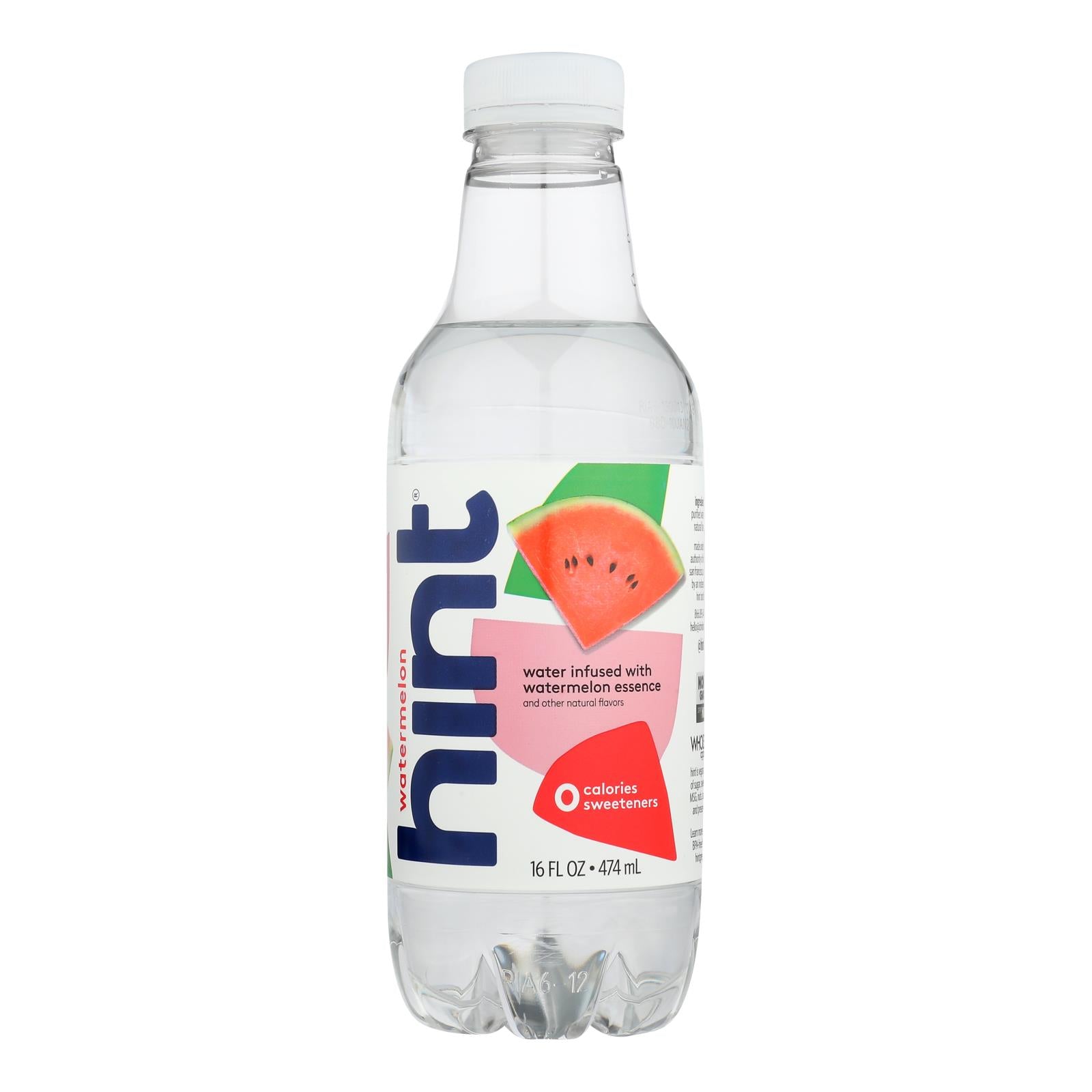 Hint Watermelon Water - Watermelon - Case Of 12 - 16 Fl Oz. - GreatEagleInc