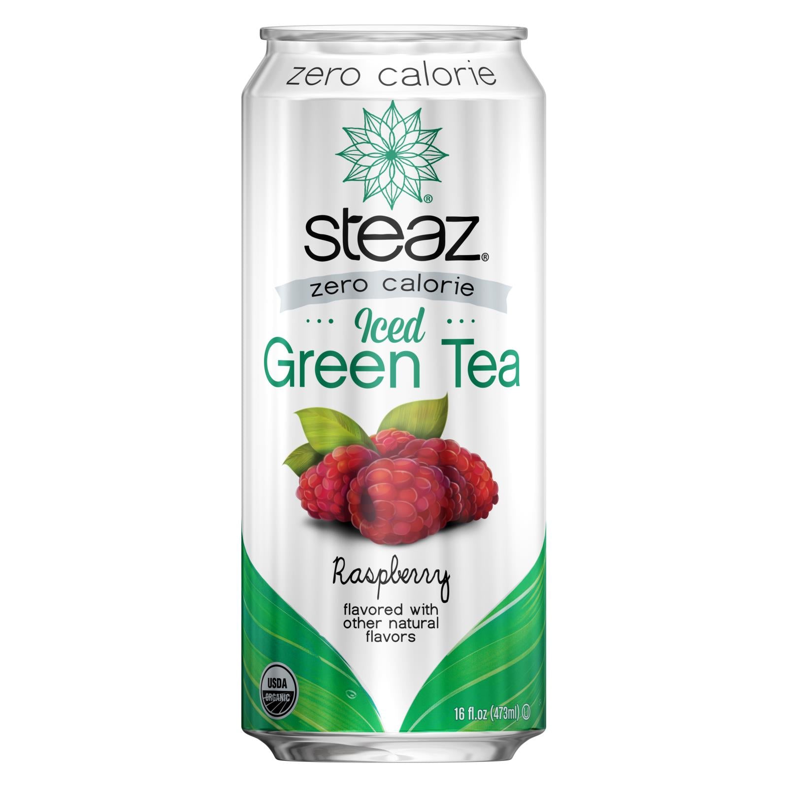 Steaz Zero Calorie Green Tea - Raspberry - Case Of 12 - 16 Fl Oz. - GreatEagleInc