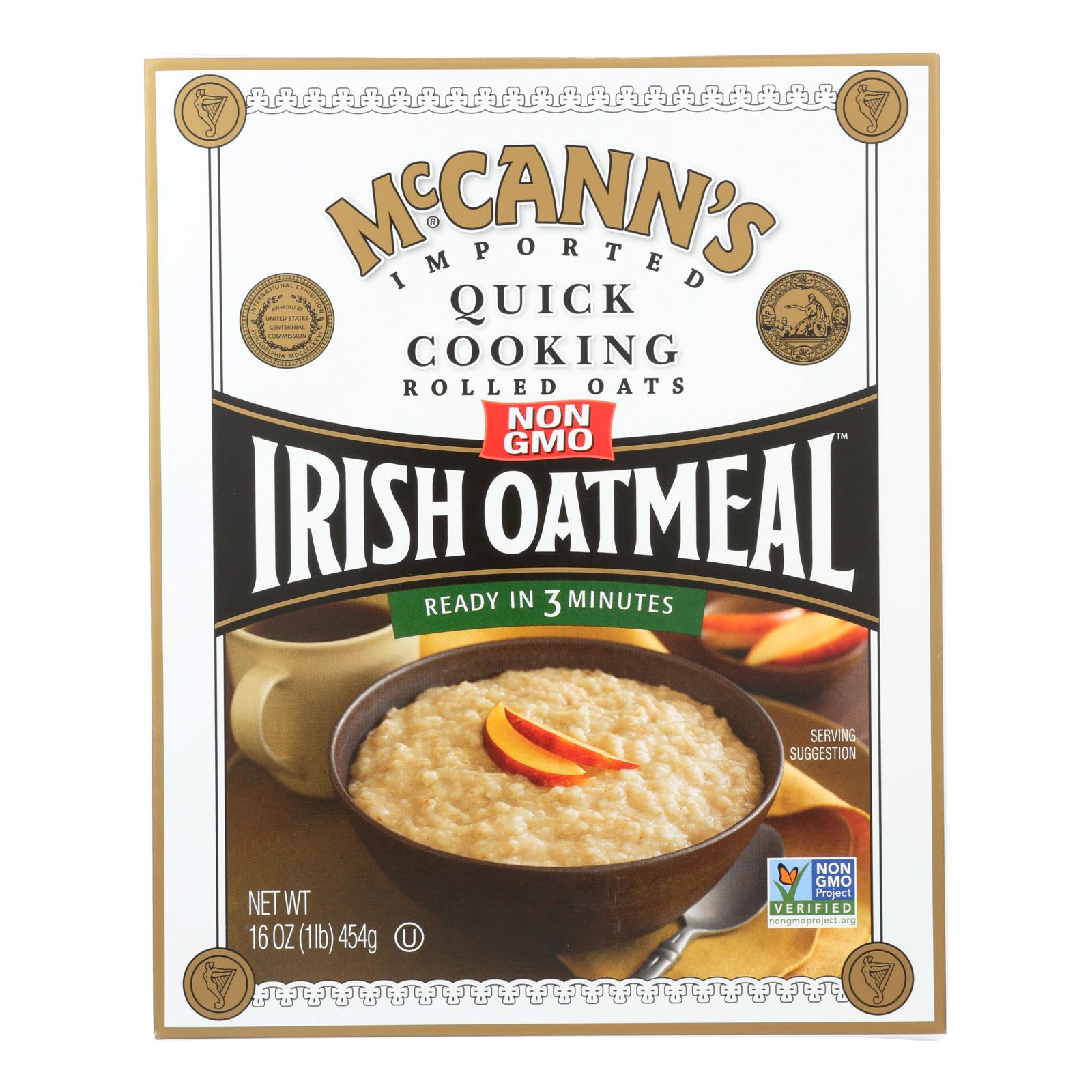 Mccann's Irish Oatmeal Quick Cooking Rolled Oats - Case Of 12 - 16 Oz. - GreatEagleInc