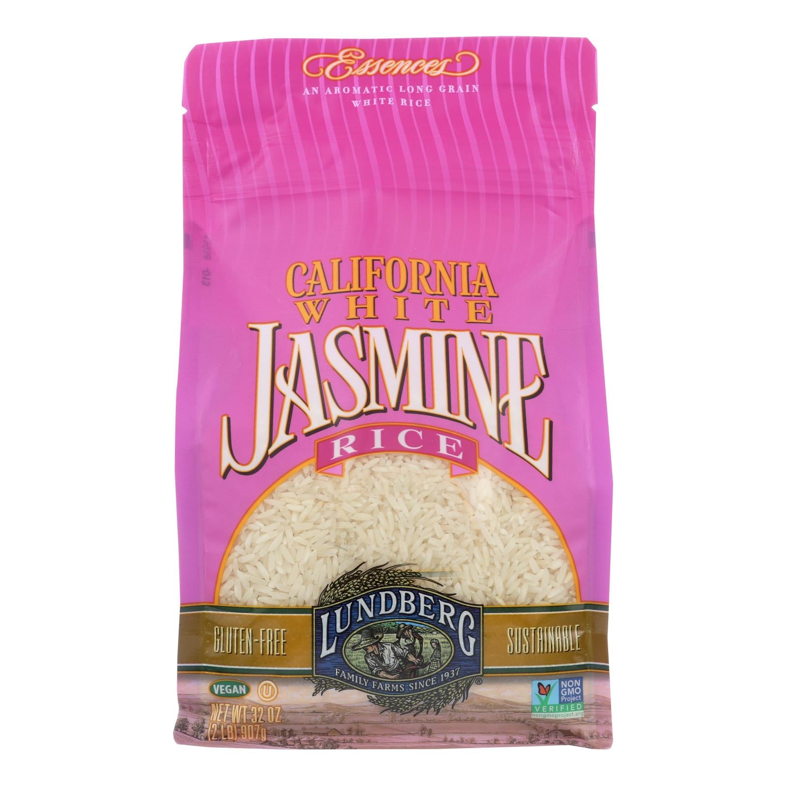 Lundberg Family Farms White Jasmine Rice - Case Of 6 - 2 Lb. - GreatEagleInc
