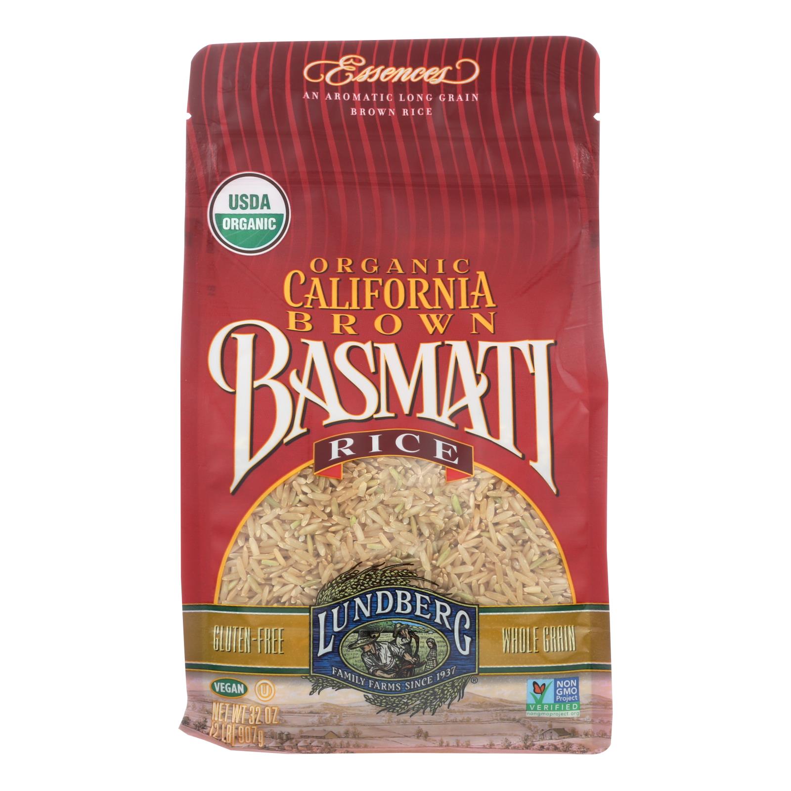 Lundberg Family Farms Organic California Brown Basmati Rice - Case Of 6 - 2 Lb. - GreatEagleInc