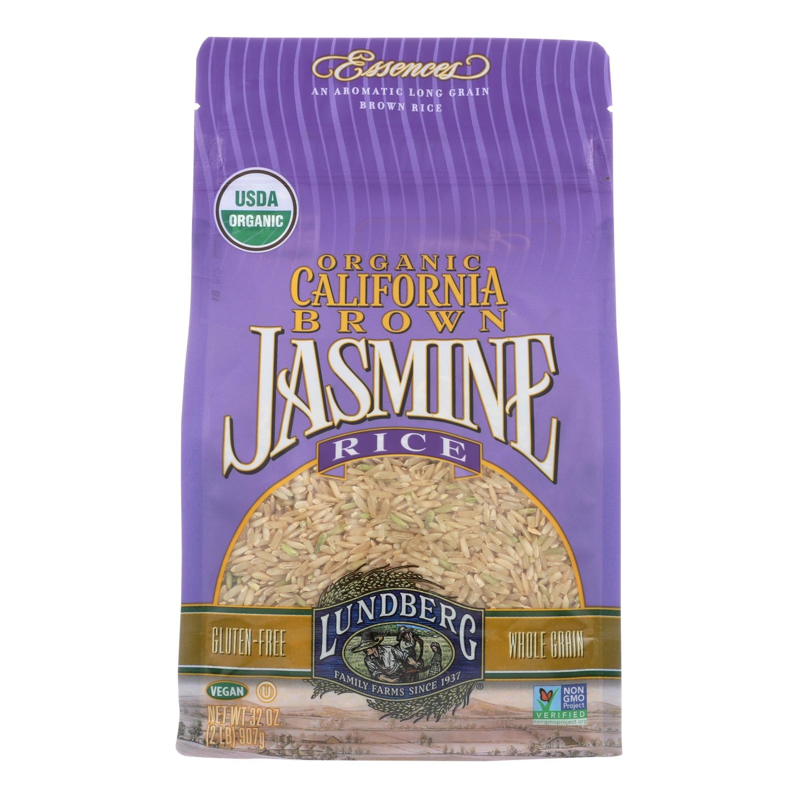 Lundberg Family Farms Brown Jasmine Rice - Case Of 6 - 2 Lb. - GreatEagleInc