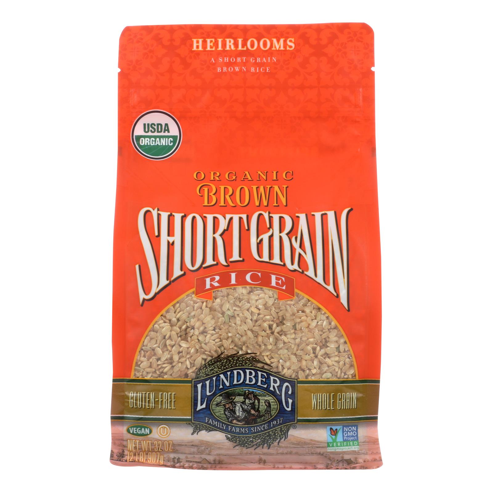 Lundberg Family Farms Organic Short Grain Brown Rice - Case Of 6 - 2 Lb. - GreatEagleInc
