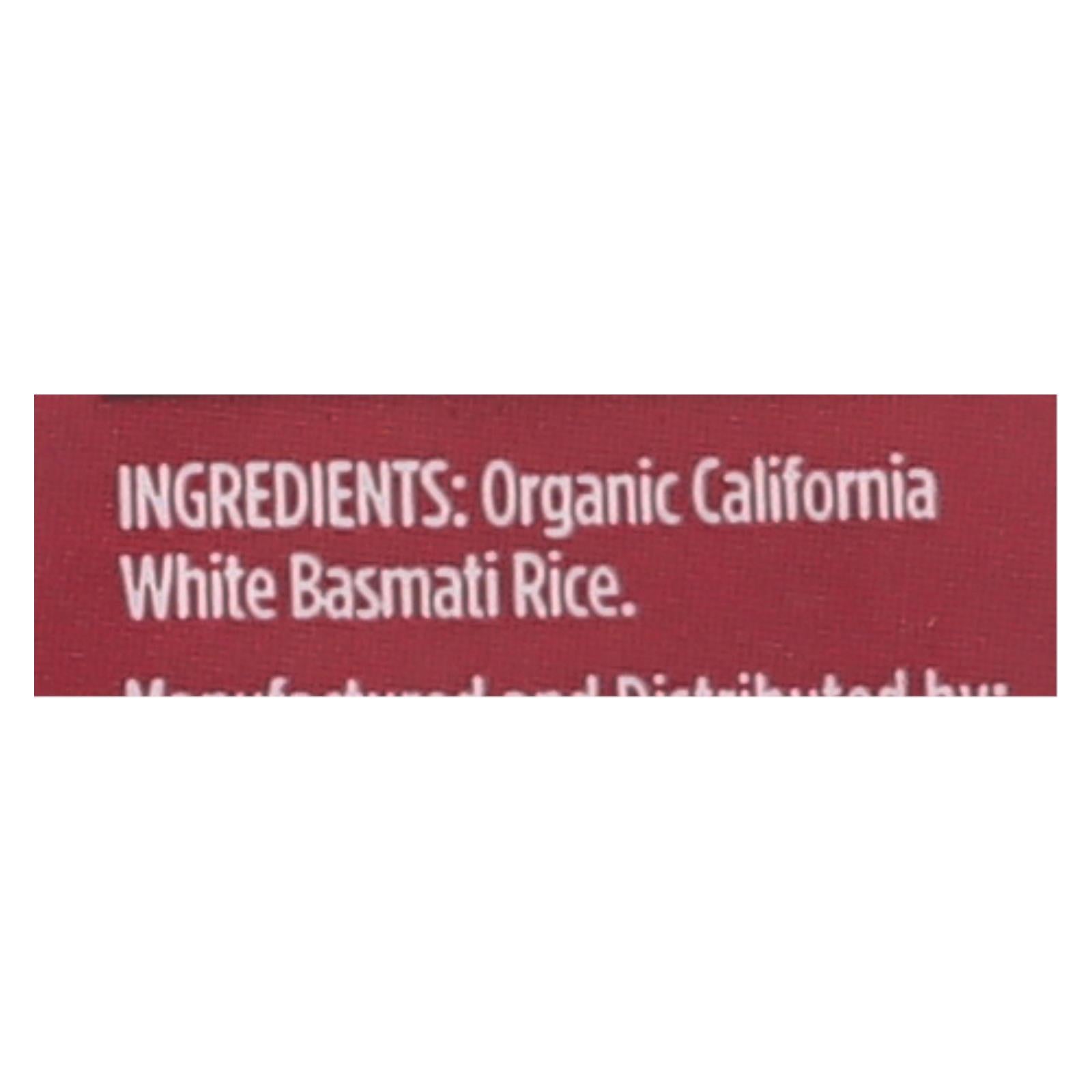 Lundberg Family Farms Organic White Basmati Rice - Case Of 6 - 2 Lb. - GreatEagleInc