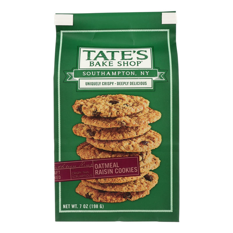 Tate's Bake Shop Oatmeal Raisin Cookies  - Case Of 12 - 7 Oz - GreatEagleInc