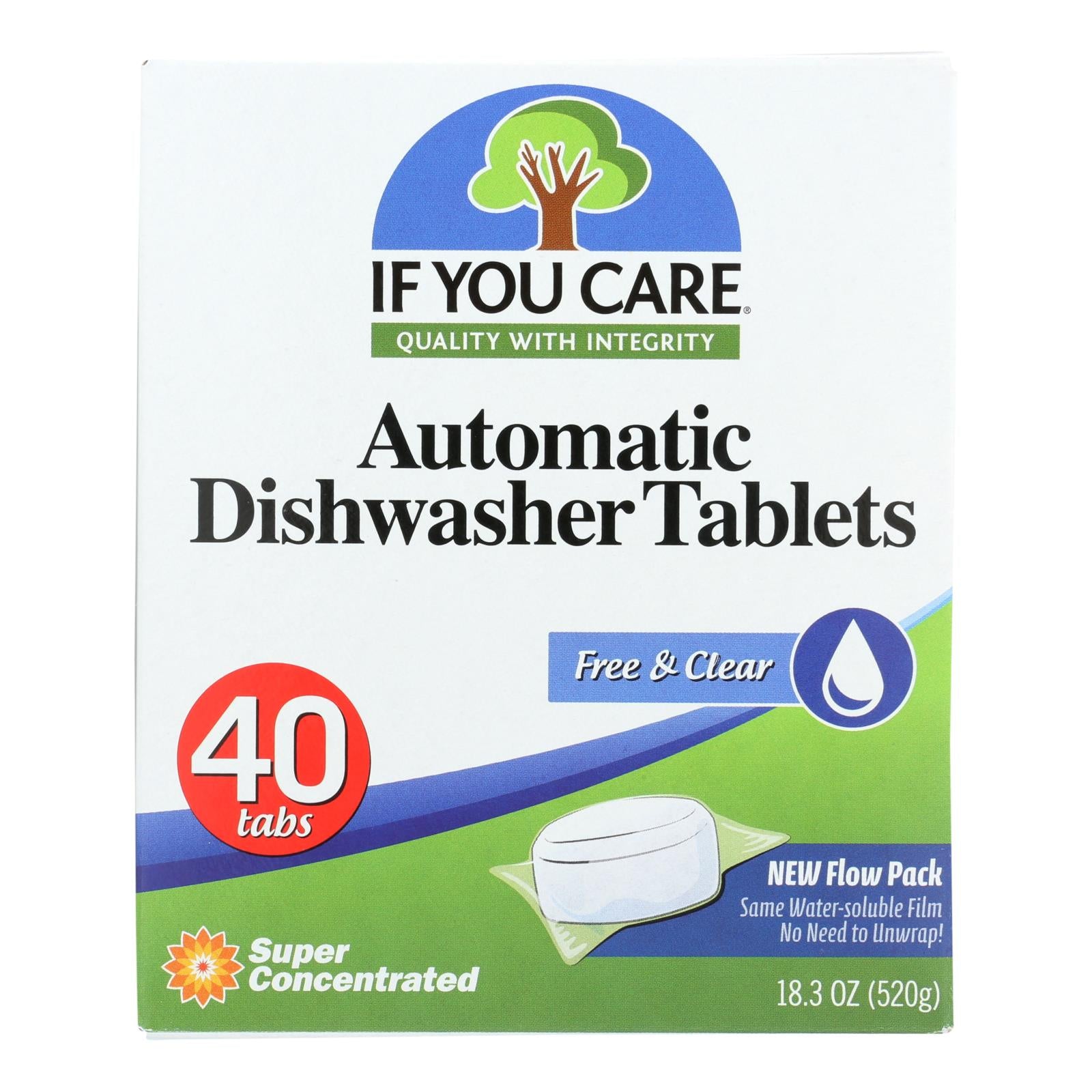 If You Care Automatic Dishwasher Tabs - 40 Count - Case Of 8 - GreatEagleInc