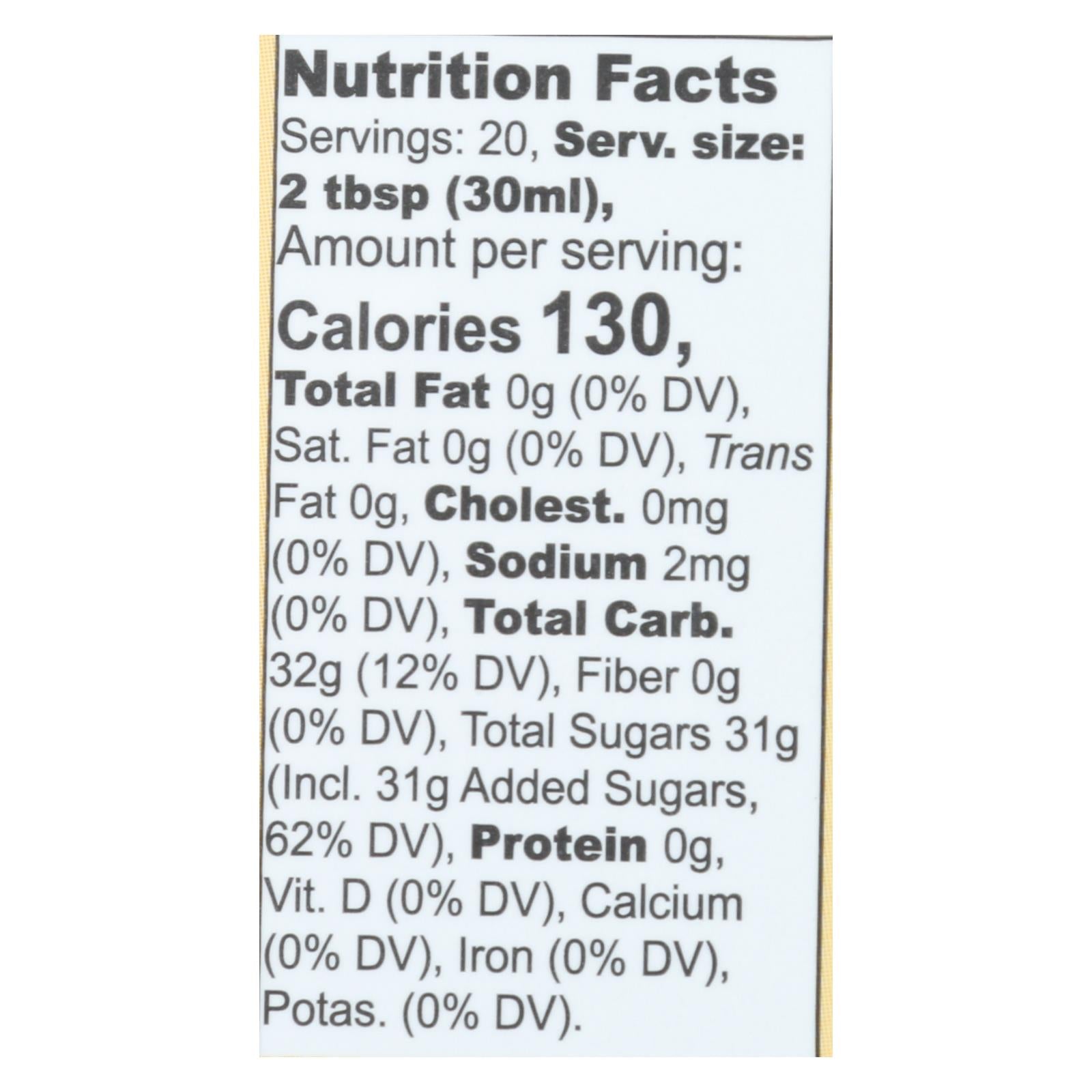 Wholesome Sweeteners Pancake Syrup - Organic - Original - 20 Oz - Case Of 6 - GreatEagleInc