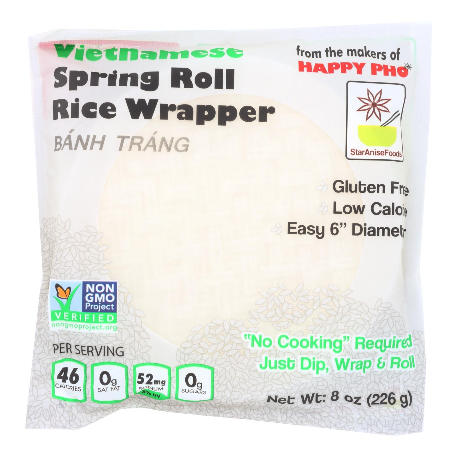 Star Anise Foods Vietnamese Spring Roll Rice Wrapper  - Case Of 12 - 8 Oz - Home & Garden