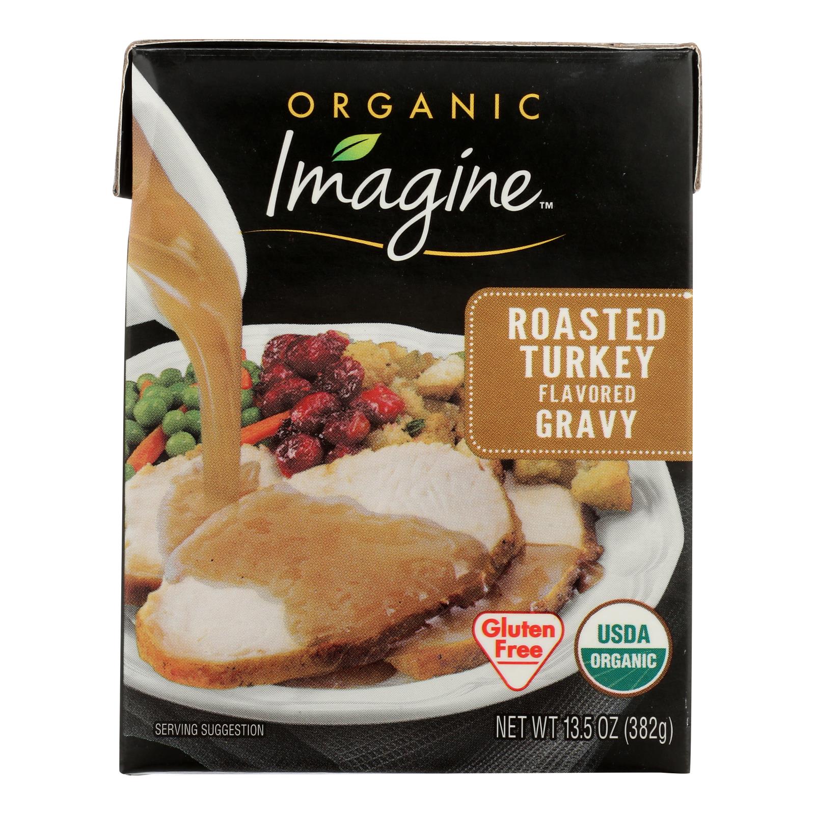 Imagine Foods Organic Roasted Turkey Gravy  - Case Of 12 - 13.5 Fz - GreatEagleInc