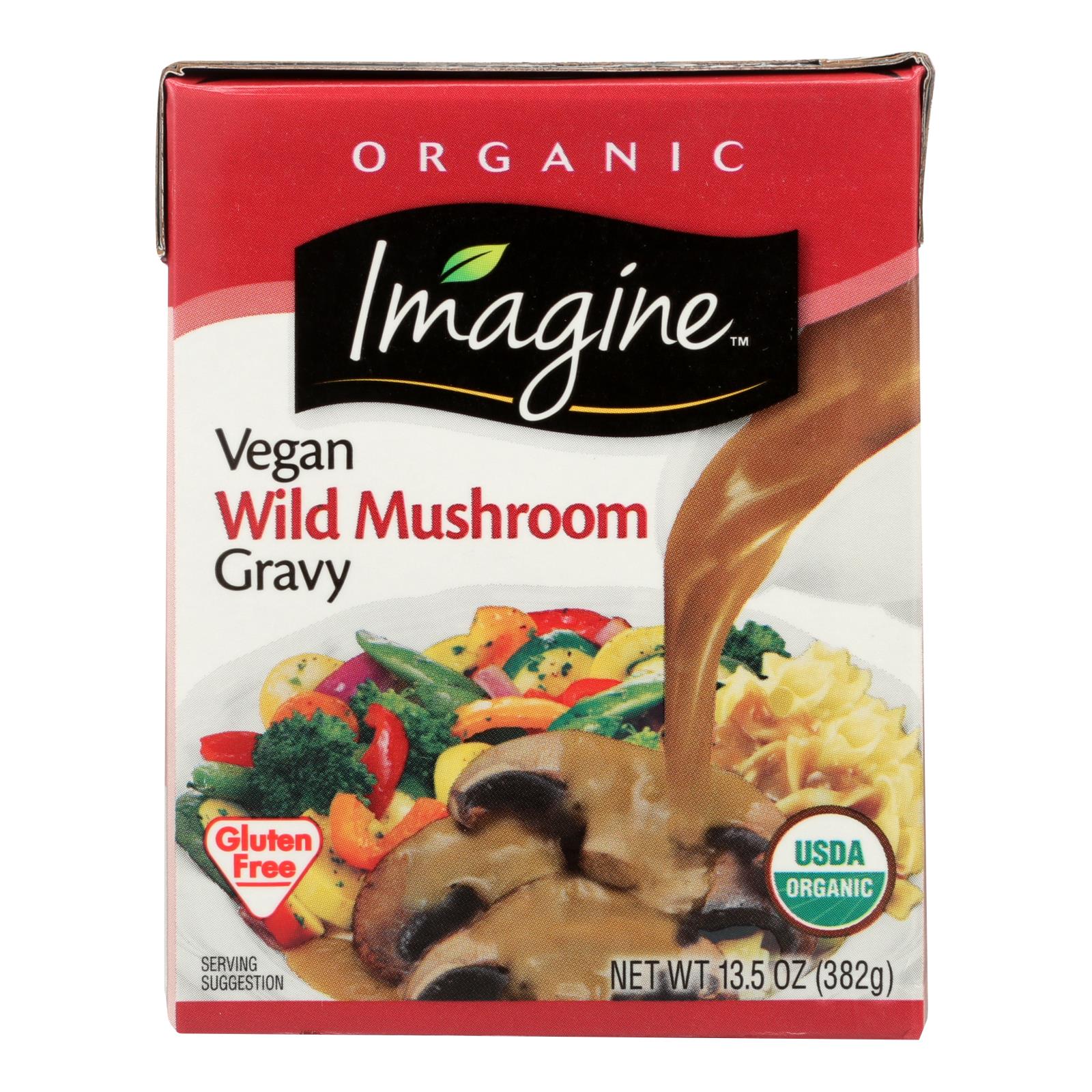 Imagine Foods Gravy - Organic - Vegetable Wild Mushroom - Case Of 12 - 13.5 Fl Oz - GreatEagleInc