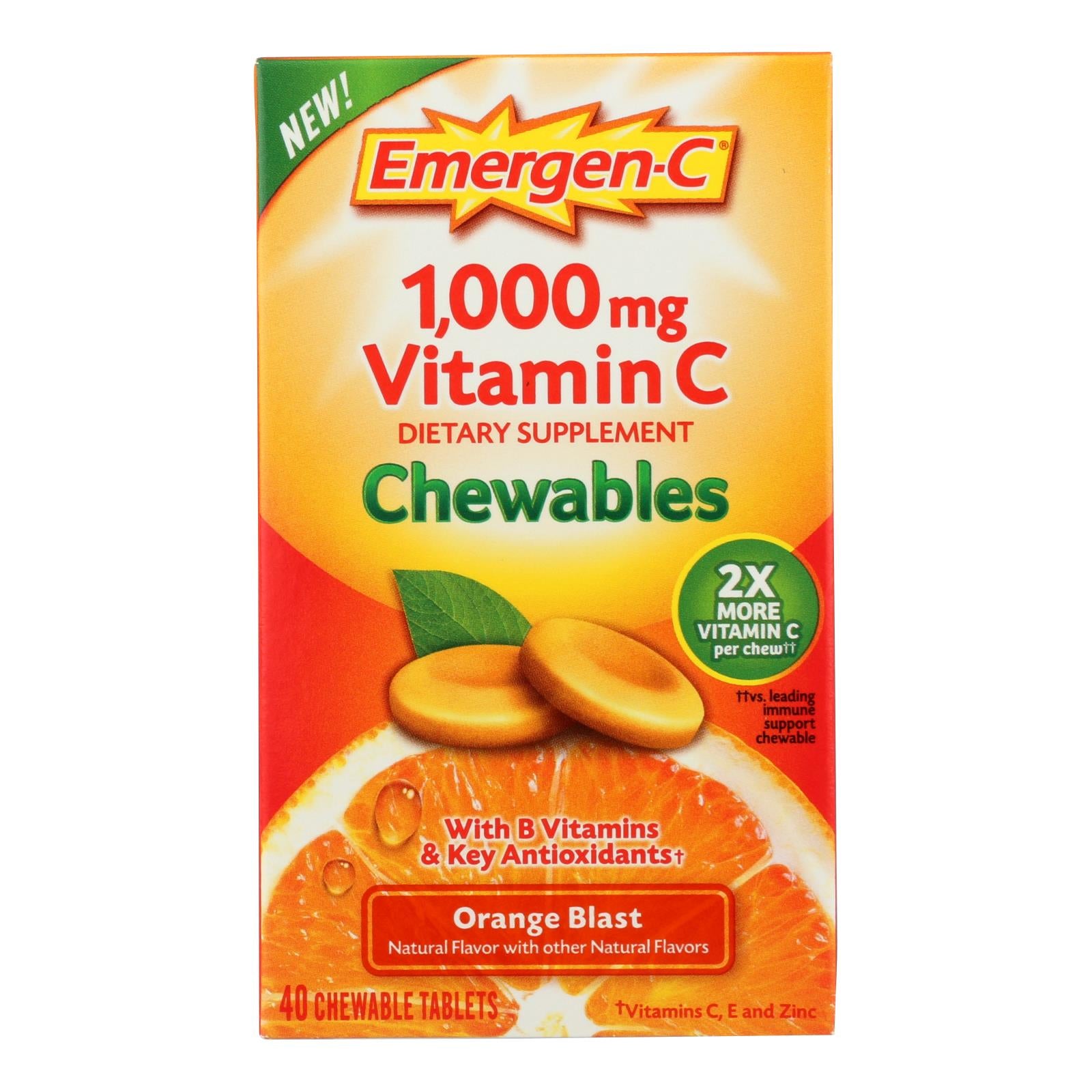 Emergen-c - Chewables Orange Blast - 1 Each - 40 Ct - GreatEagleInc