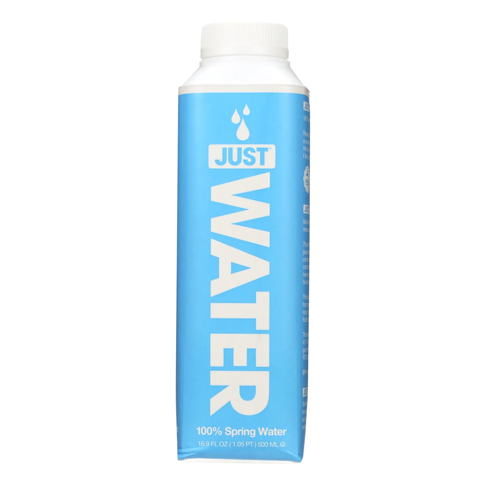 Just Water - 500 Ml - Case Of 12 - 500 Ml - GreatEagleInc