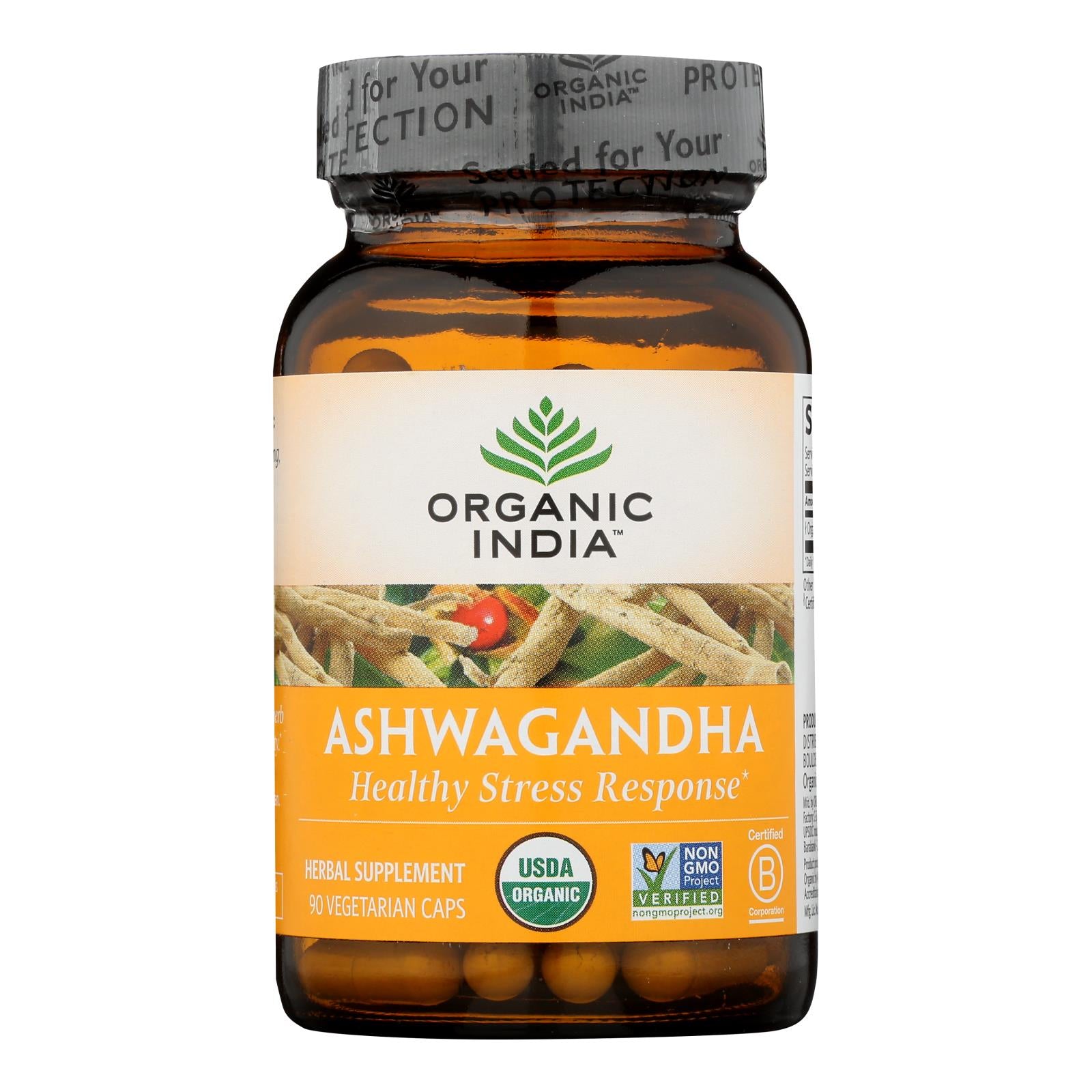 Organic India Wellness Supplements, Ashwagandha  - 1 Each - 90 Vcap - GreatEagleInc