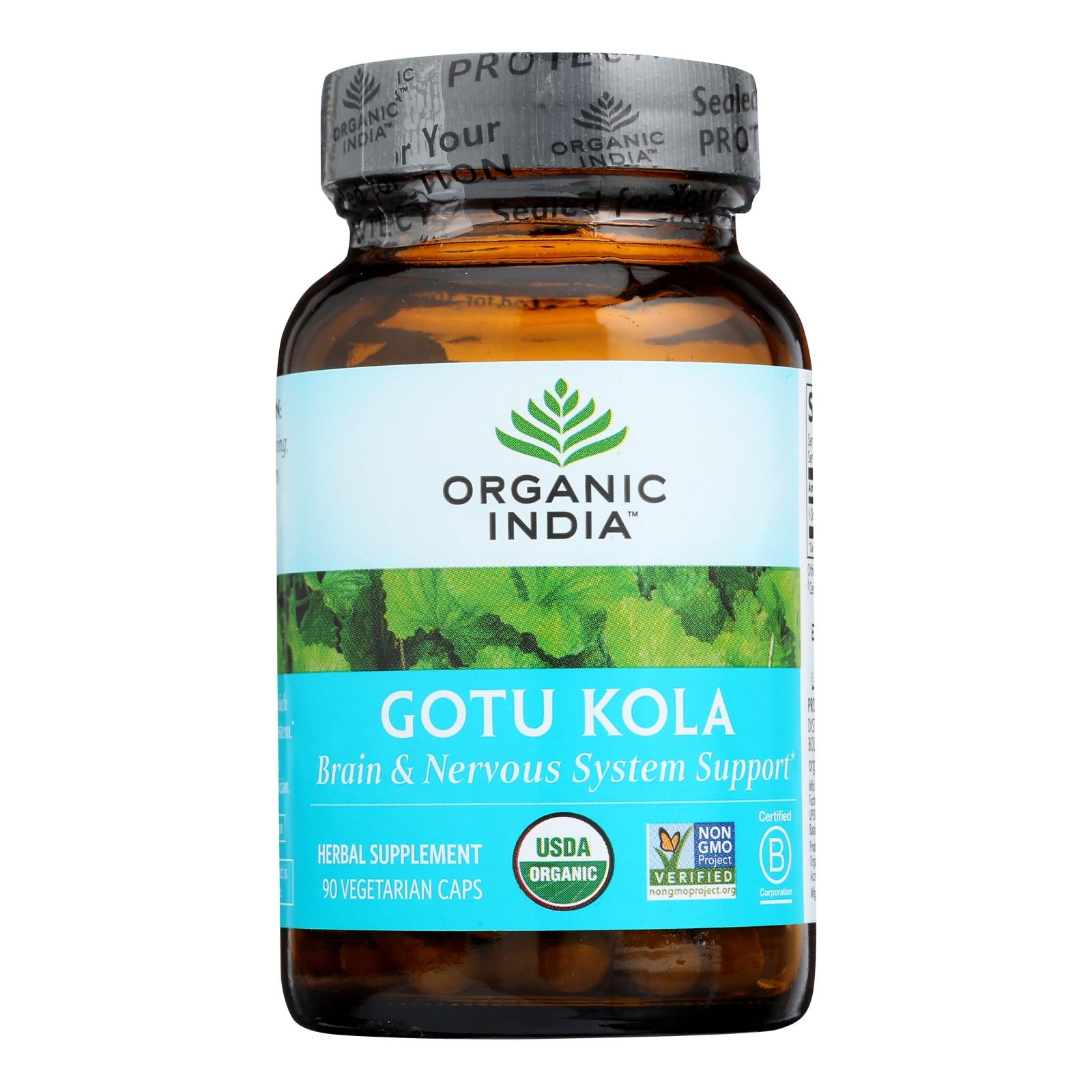 Organic India Tulsi Wellness Supplements, Gotu Kola  - 1 Each - 90 Vcap - GreatEagleInc
